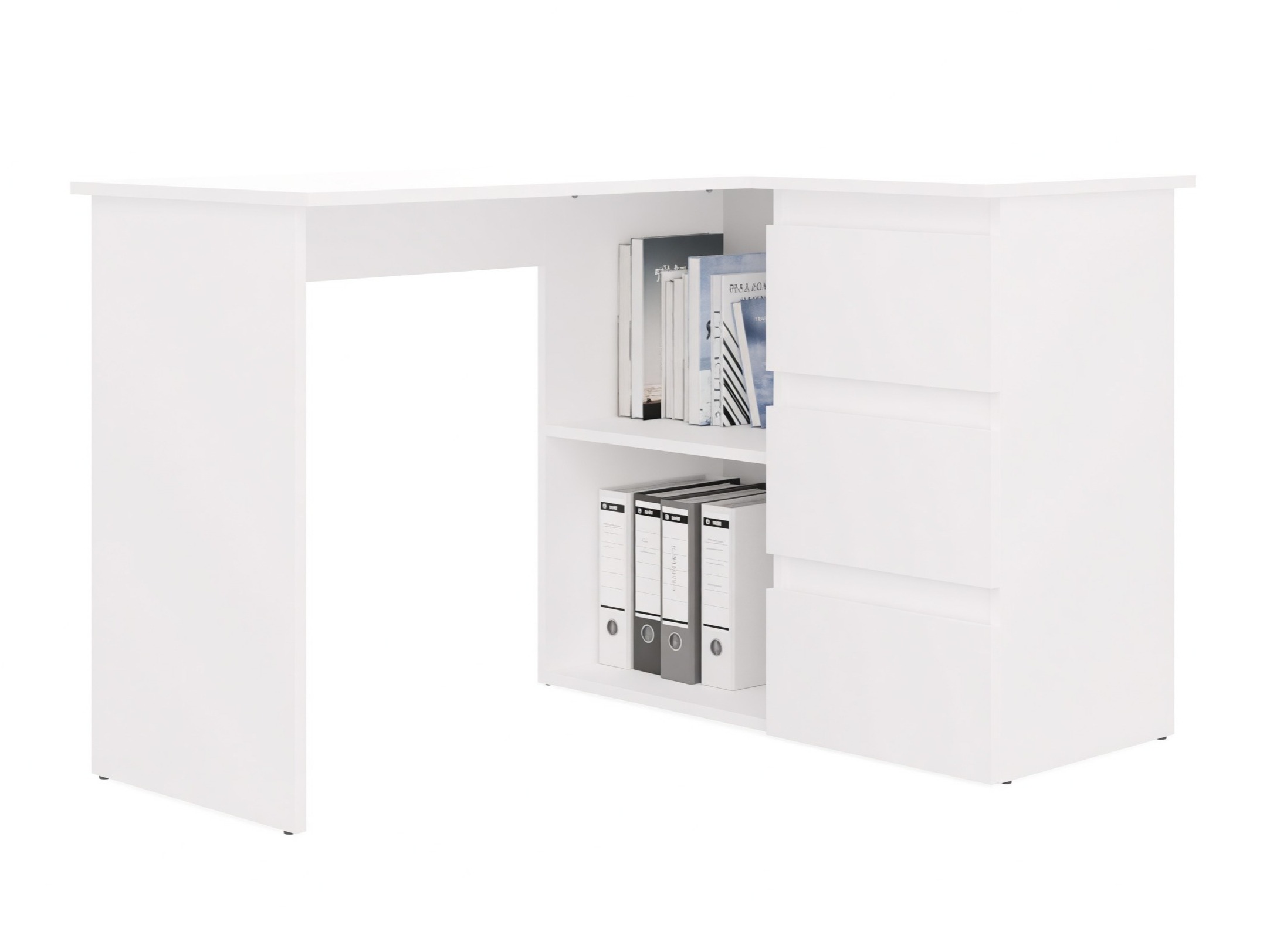 Mesa de ordenador esquinera Mandeville 365 (Blanco)