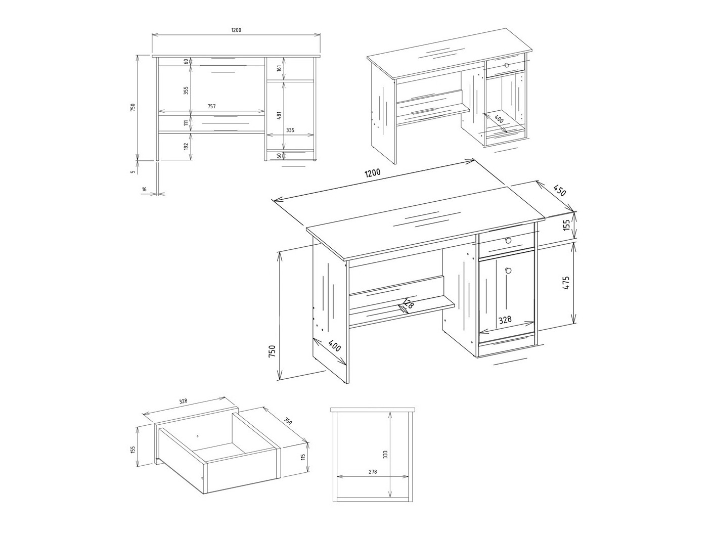 Mesa de oficina Mandeville 367