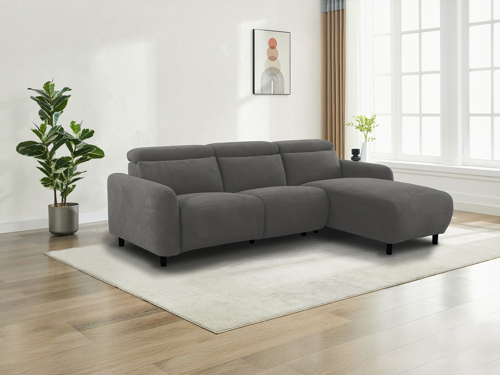 Sillón reclinable de ángulo suave Denton 1509 (Antracita)