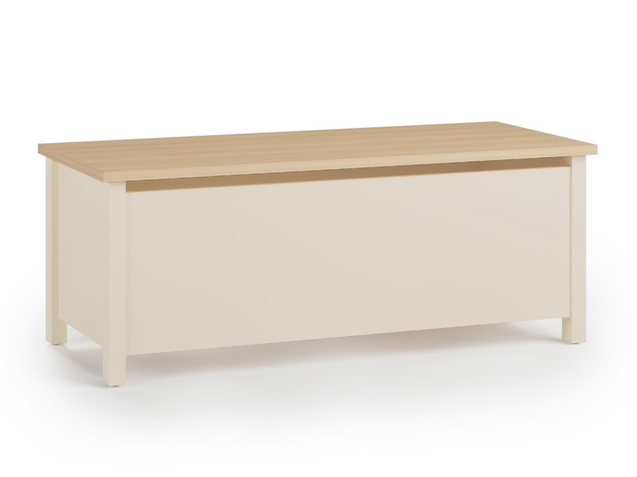 Caja de almacenamiento Velferi 120 (Beige + Roble)