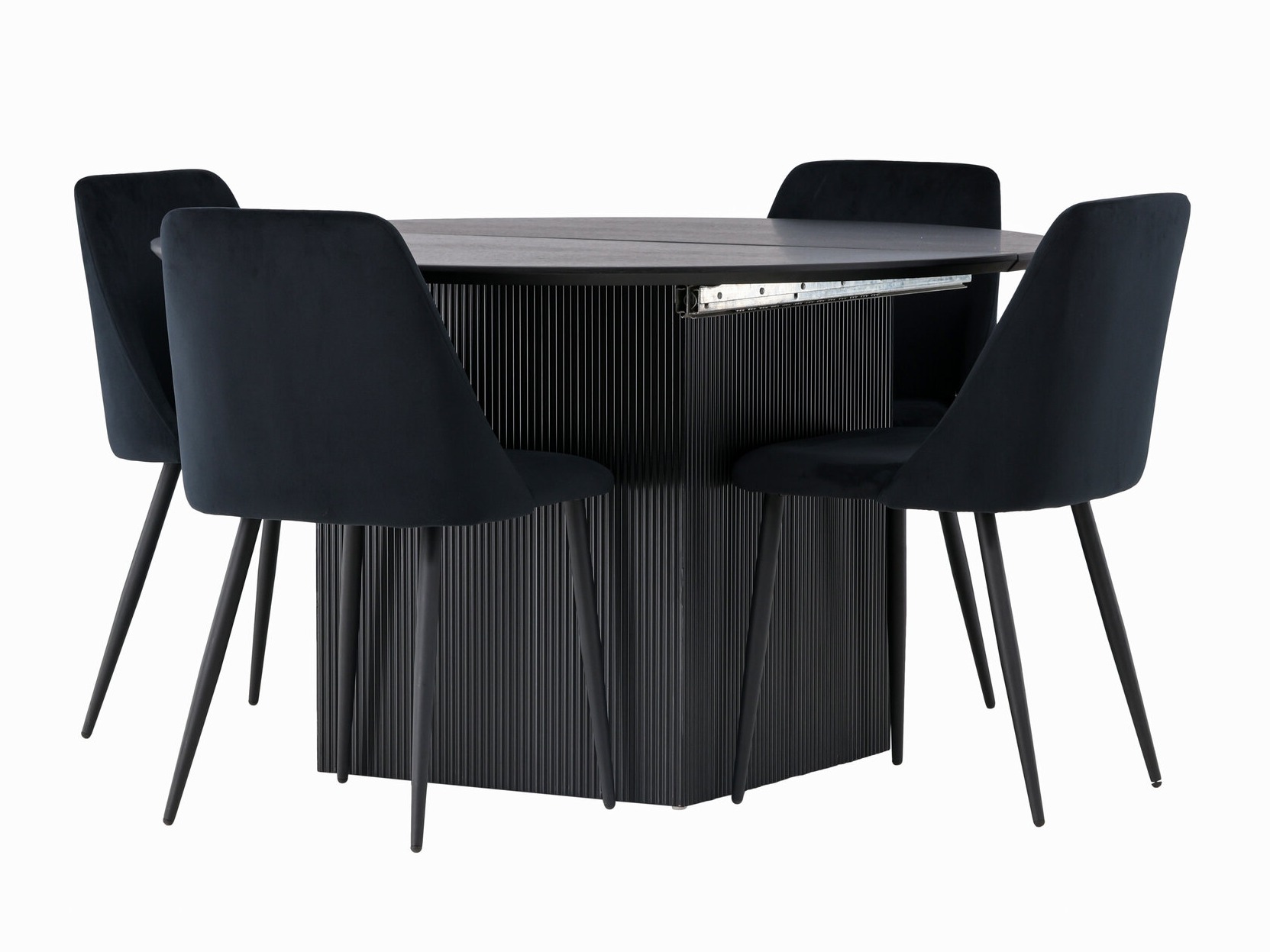 Conjunto de mesas y sillas para comedor Dallas 4276 (Negro)