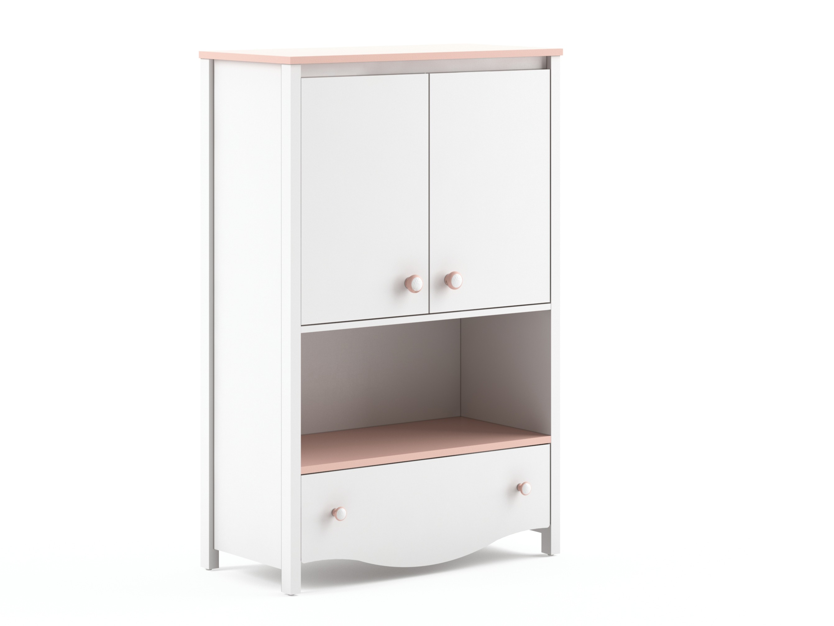 Estantería Velferi 121 (Blanco + Rosa)