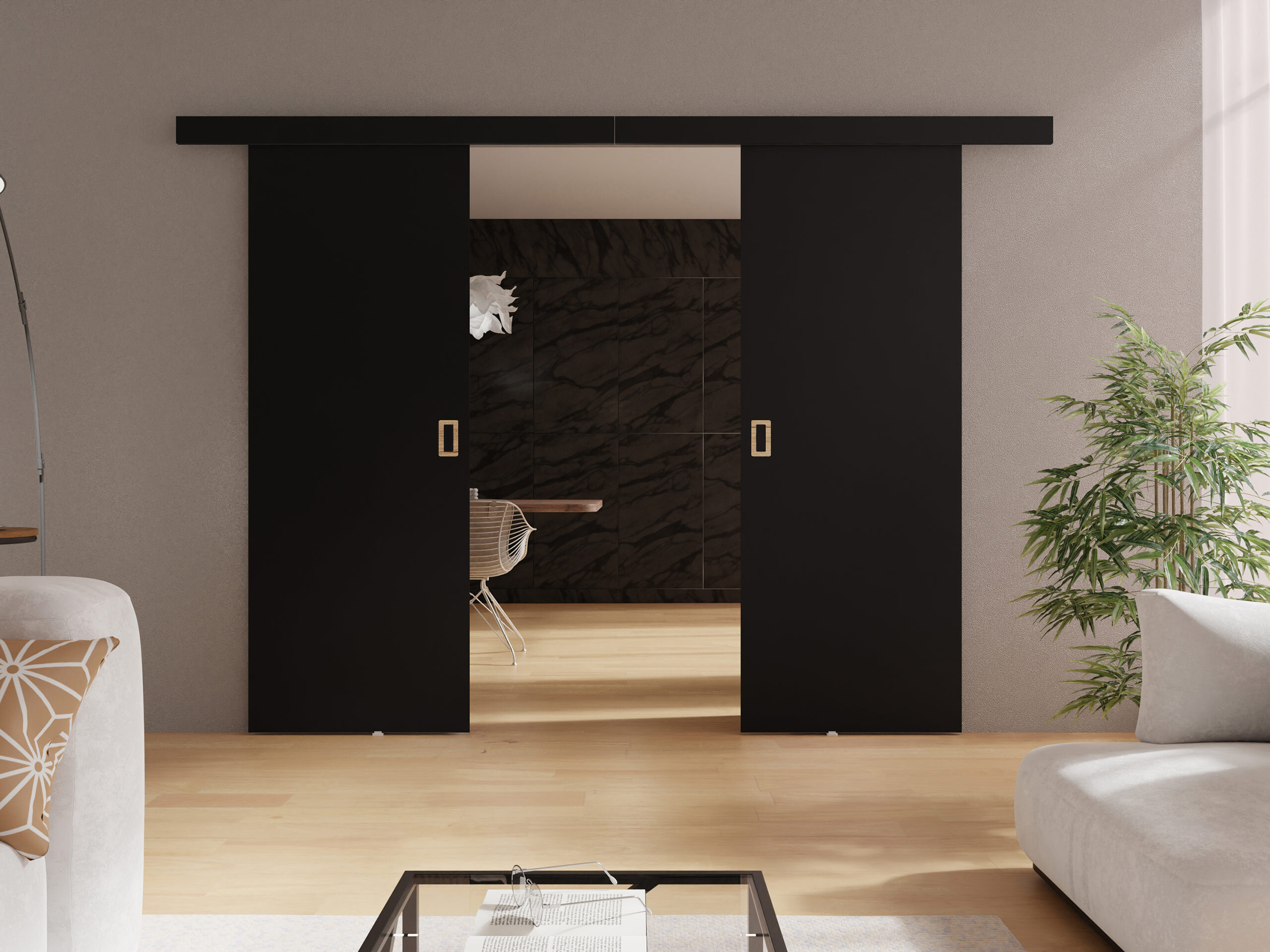 Puerta corredera Dover 200 (Negro)