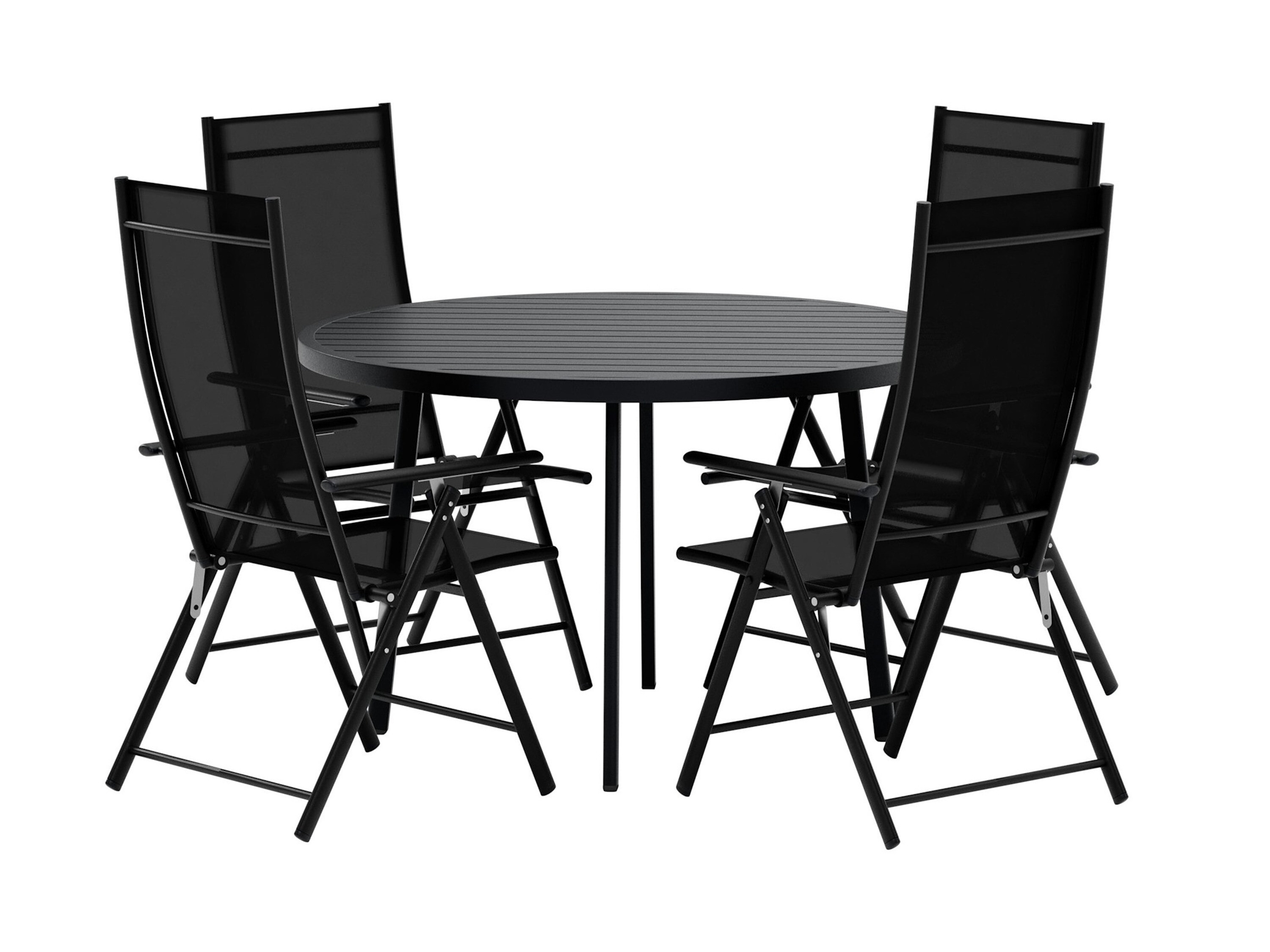 Conjunto de mesa y sillas Dallas 5257 (Negro)