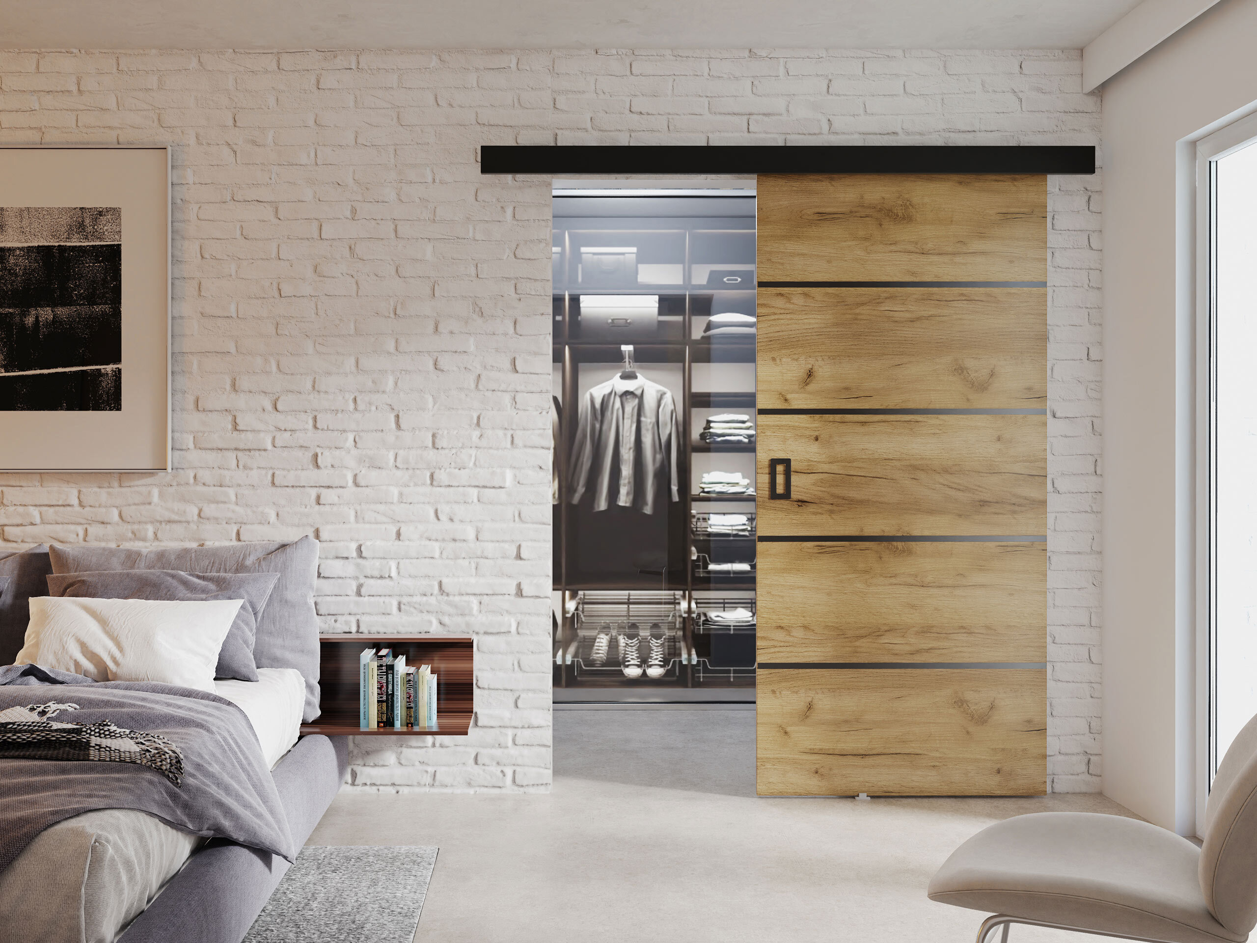 Puerta corredera Dover 172 (Craft roble)