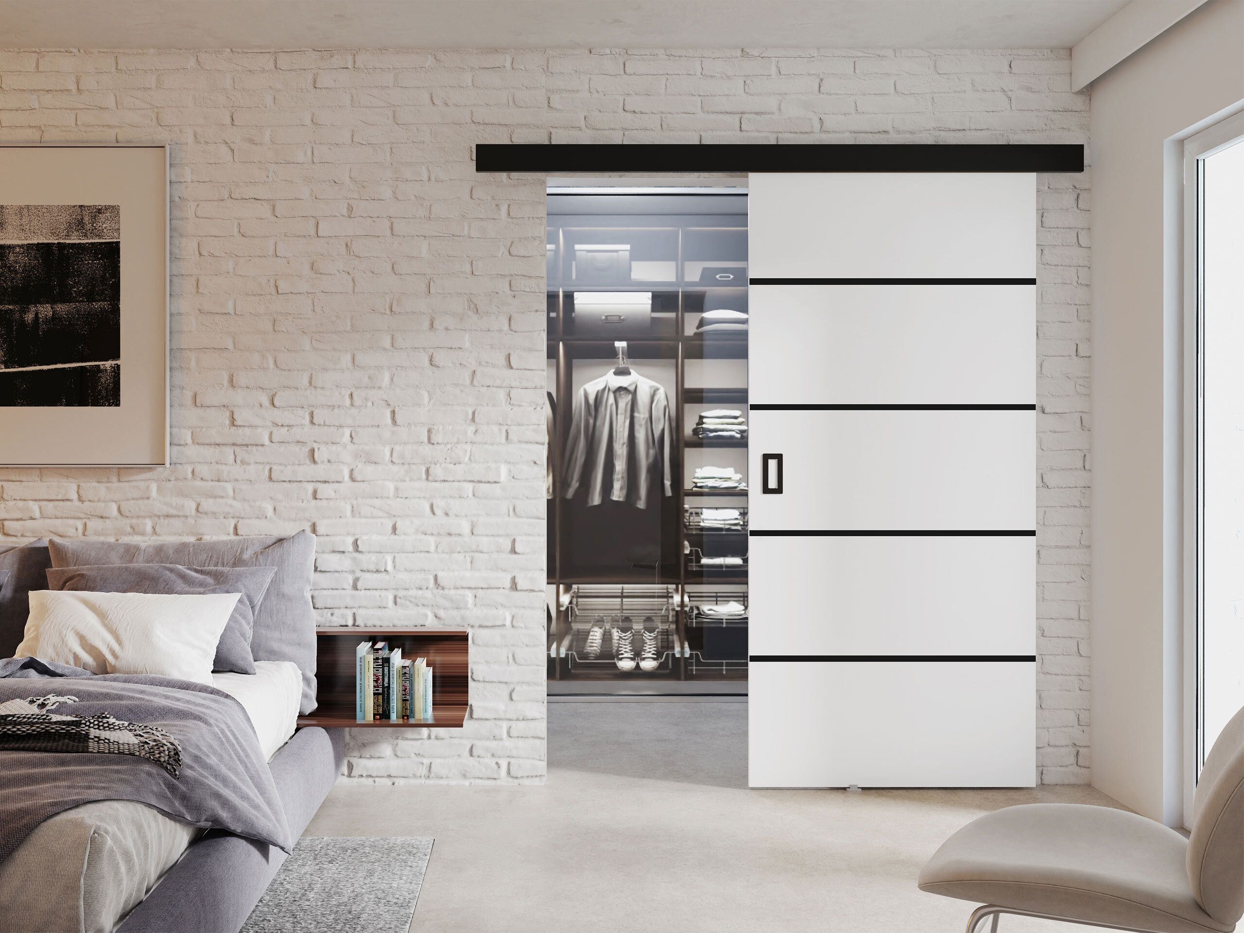 Puerta corredera Dover 173 (Blanco)