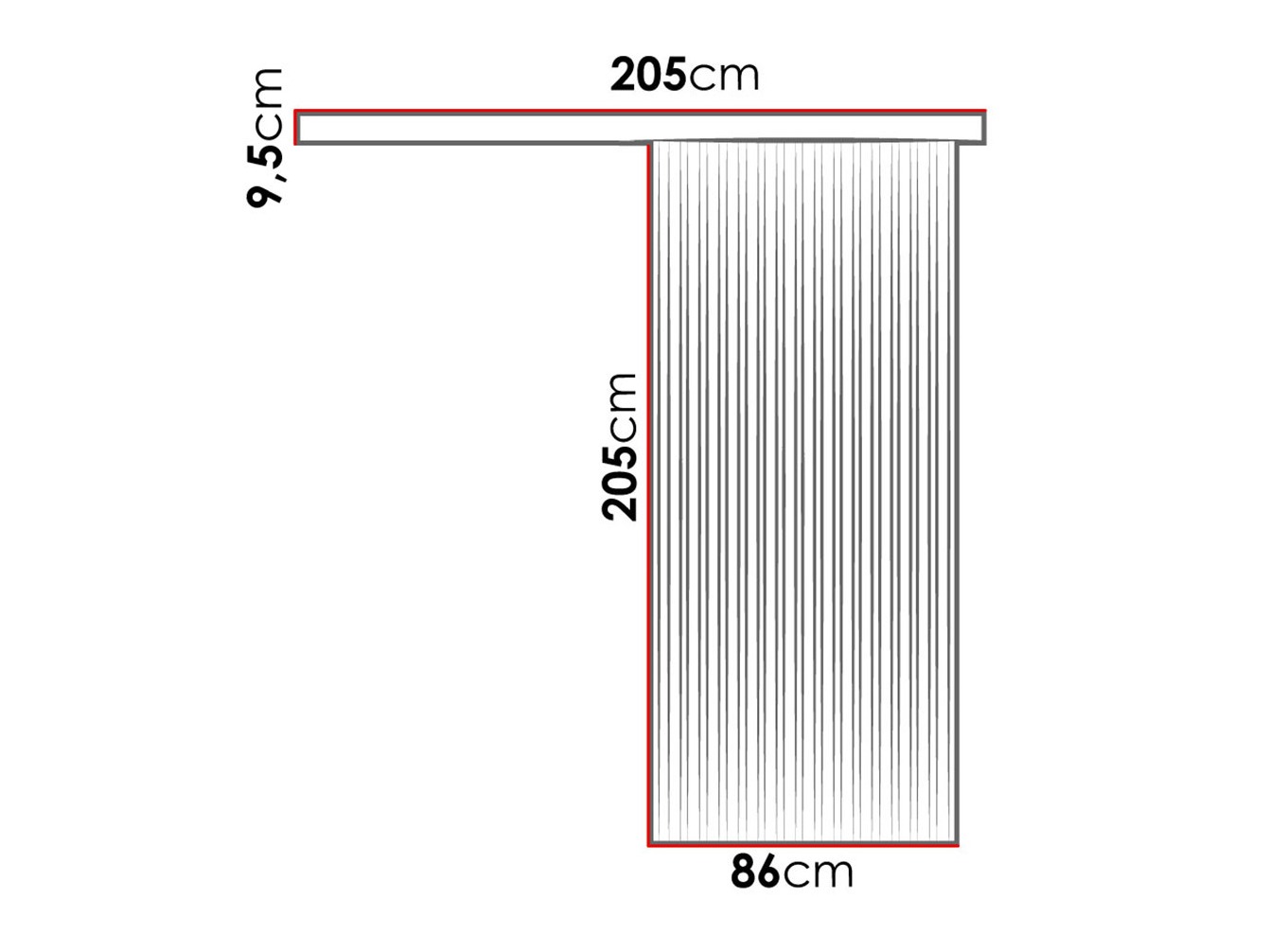 Puerta corredera Dover 202 (Roble dorado artesanal + Negro)