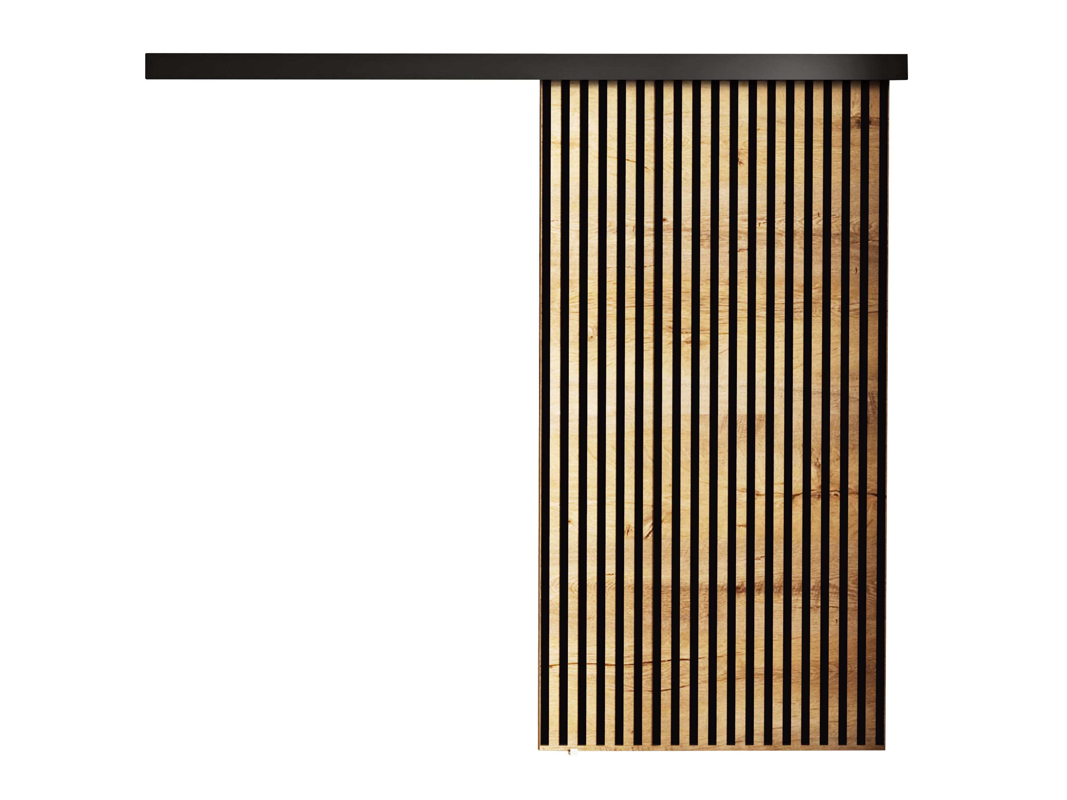 Puerta corredera Dover 204 (Roble dorado artesanal + Negro)