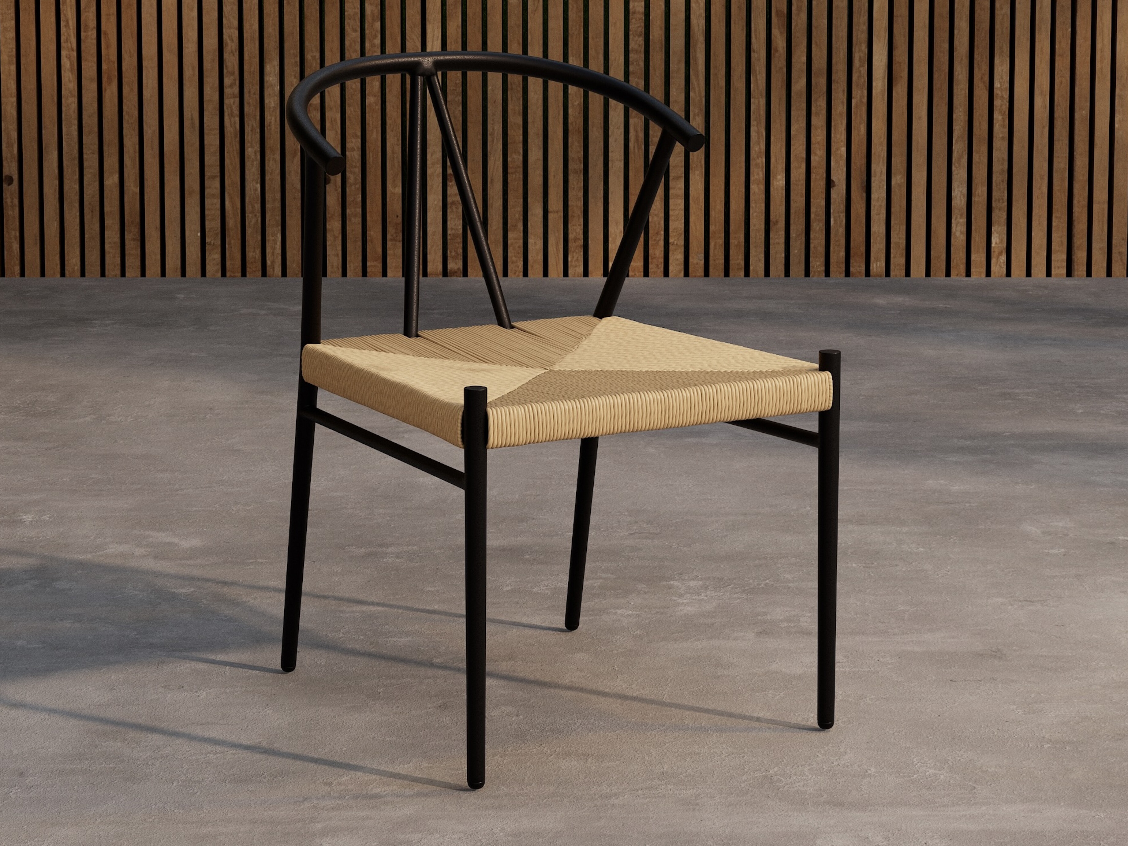 Silla para exterior Dallas 5249 (Negro + Beige)