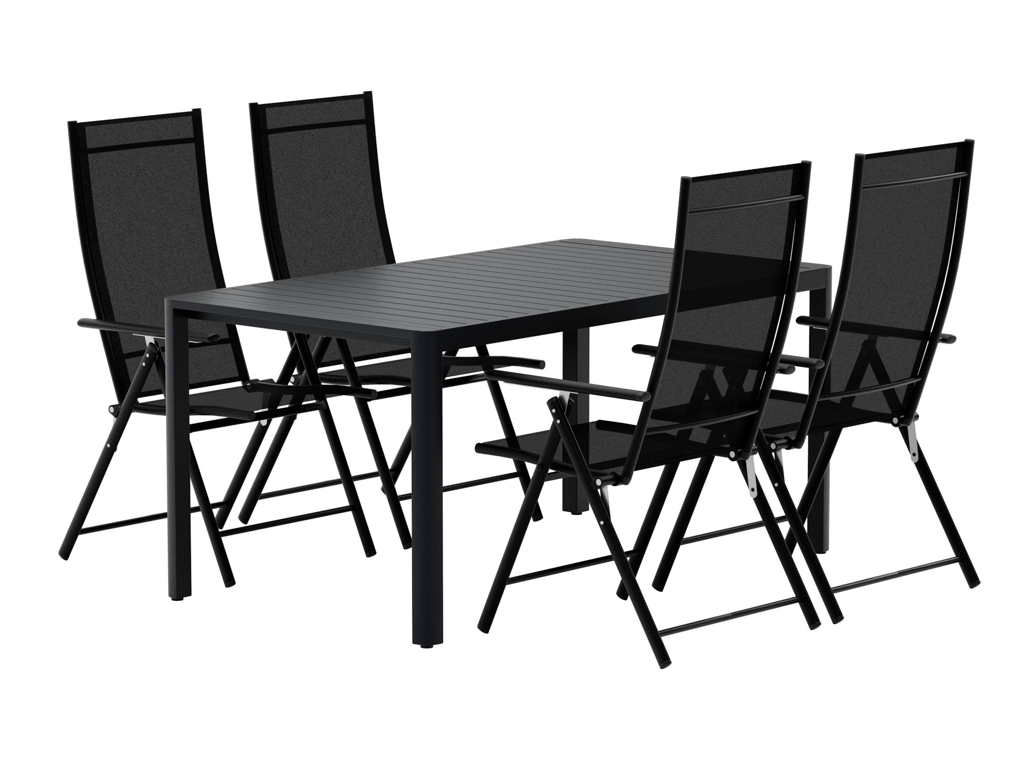 Conjunto de mesa y sillas Dallas 5255 (Negro)