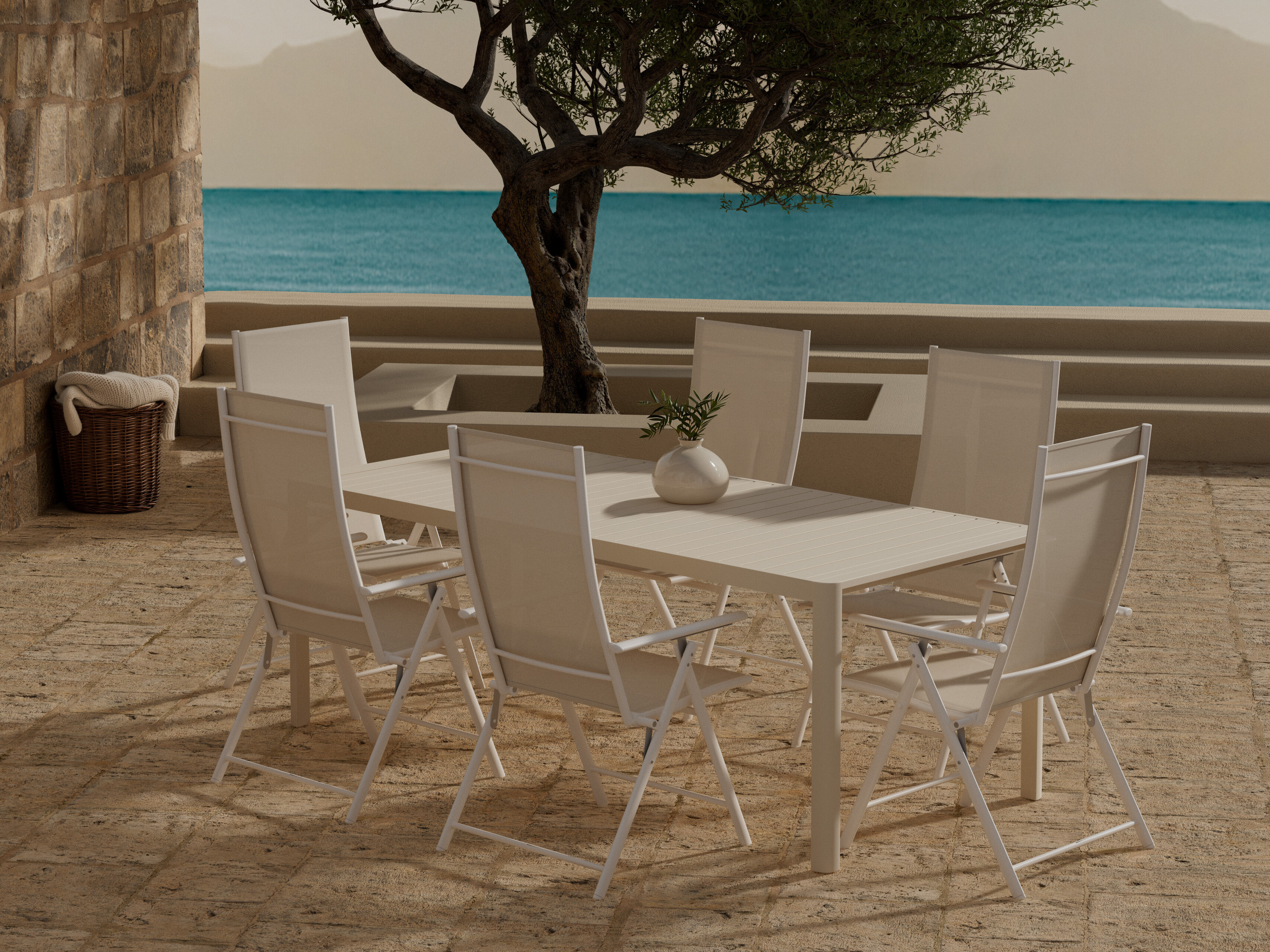 Conjunto de mesa y sillas Dallas 5256 (Beige)