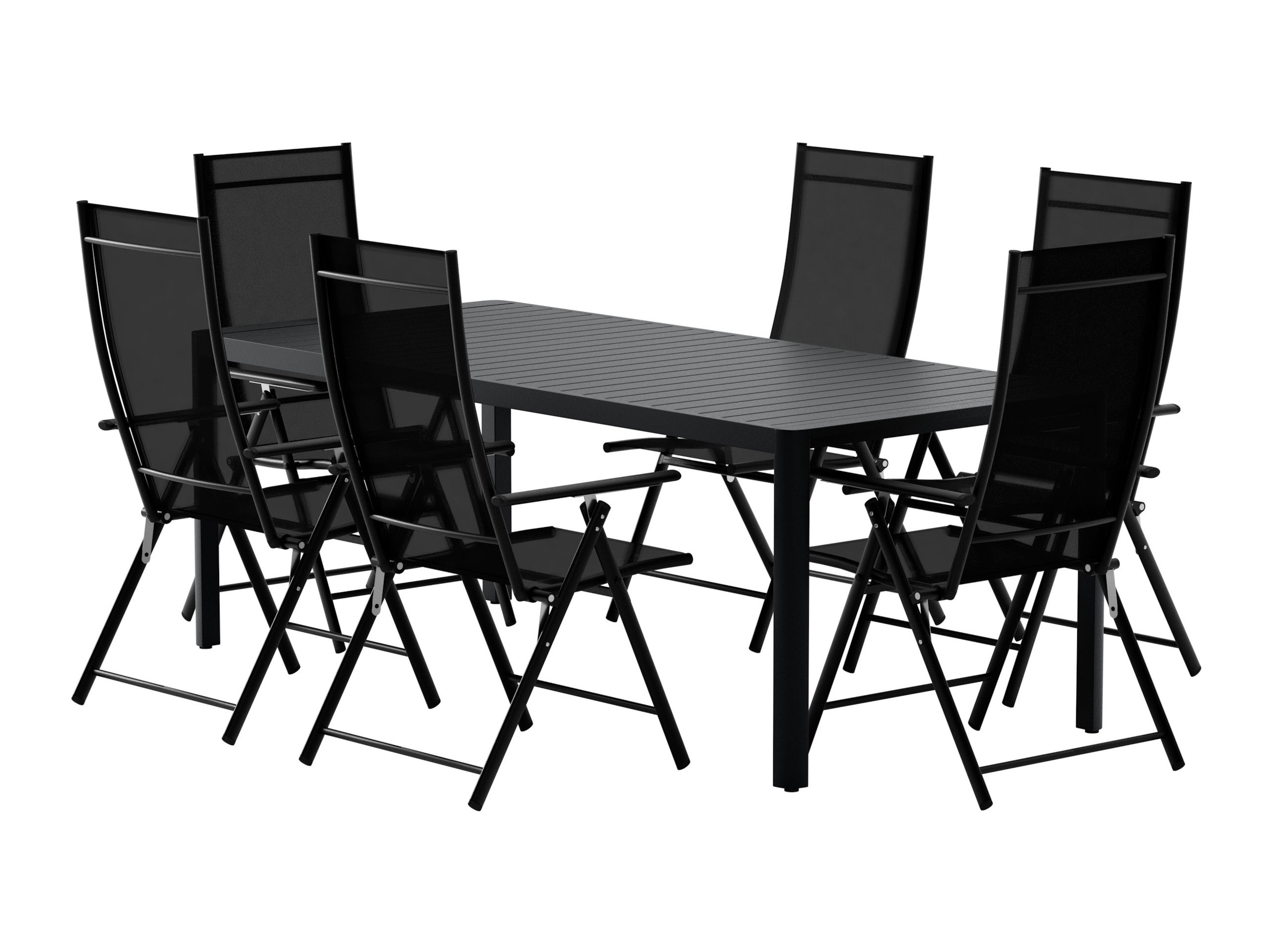 Conjunto de mesa y sillas Dallas 5256 (Negro)