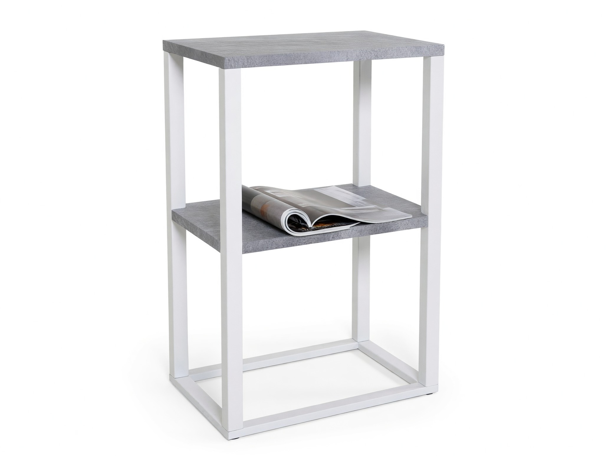 Mesa auxiliar Dallas 260 (Hormigón + Blanco)