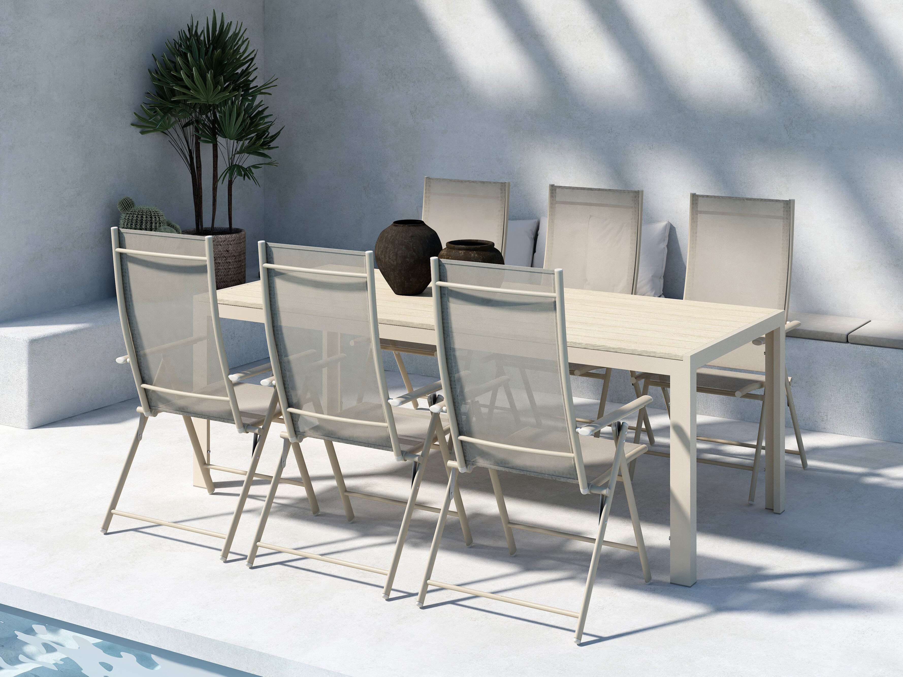 Conjunto de mesa y sillas Dallas 5263 (Beige)
