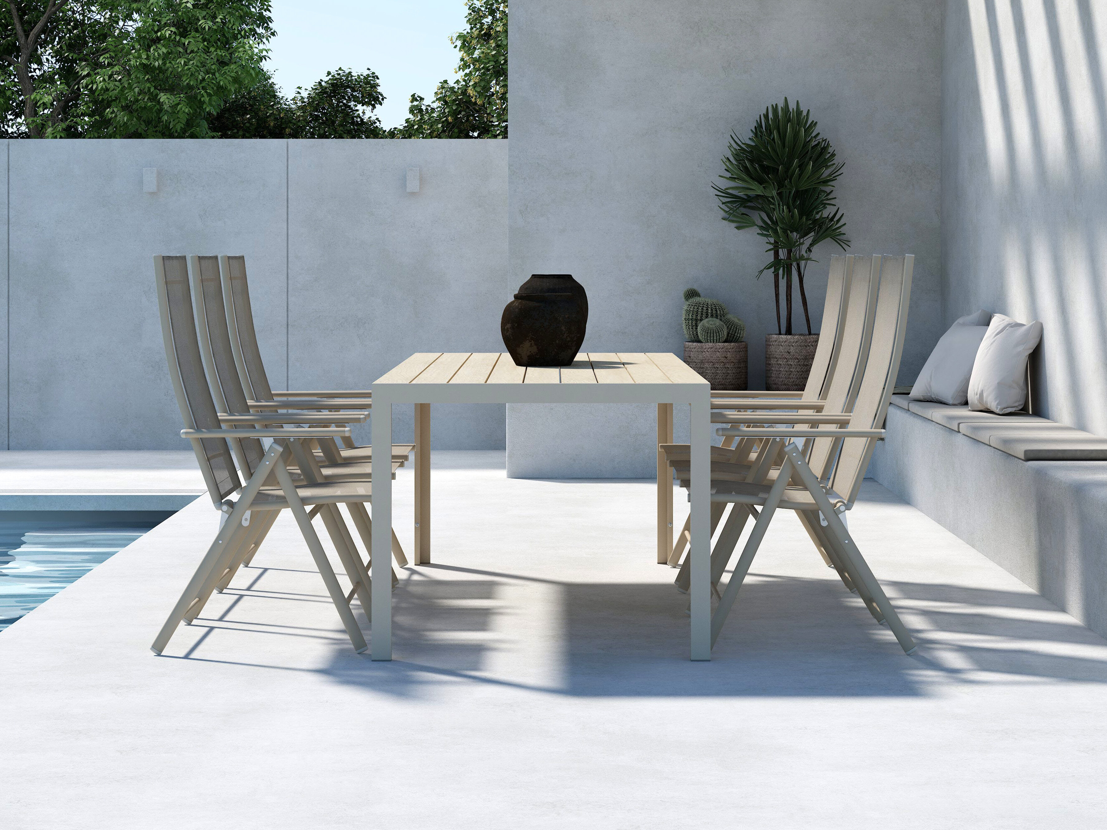 Conjunto de mesa y sillas Dallas 5263 (Beige)