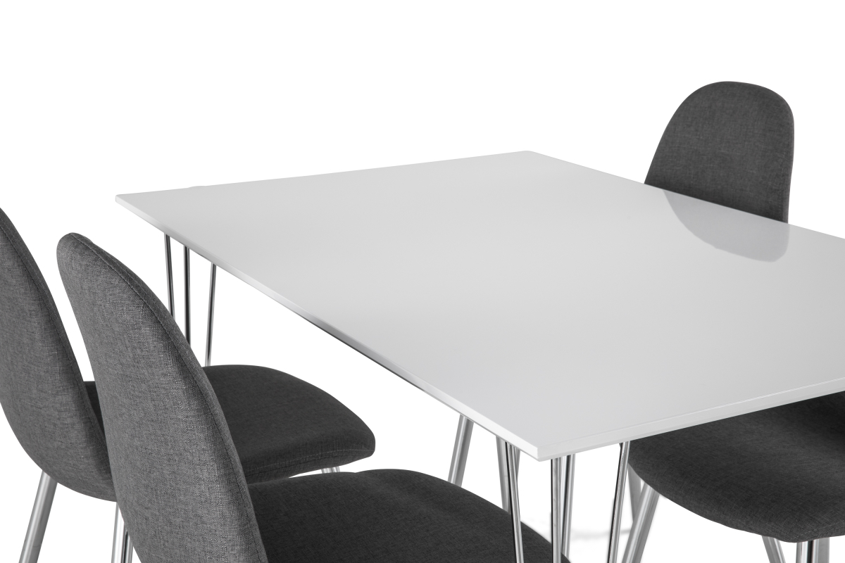 Conjunto de comedor Scandinavian Choice 651 (Gris + Plata)