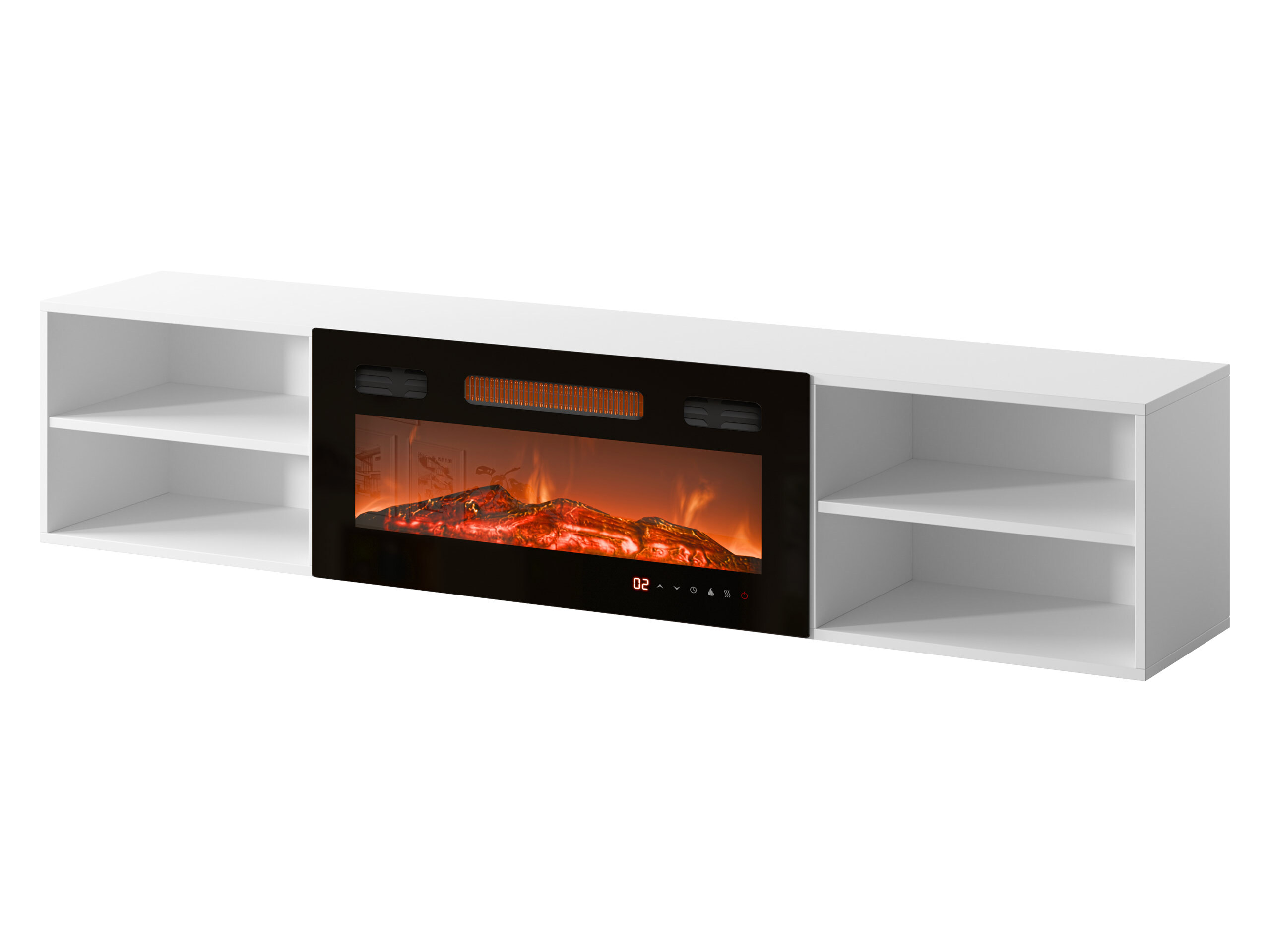 Mueble TV Charlotte 190 (Blanco + Negro)