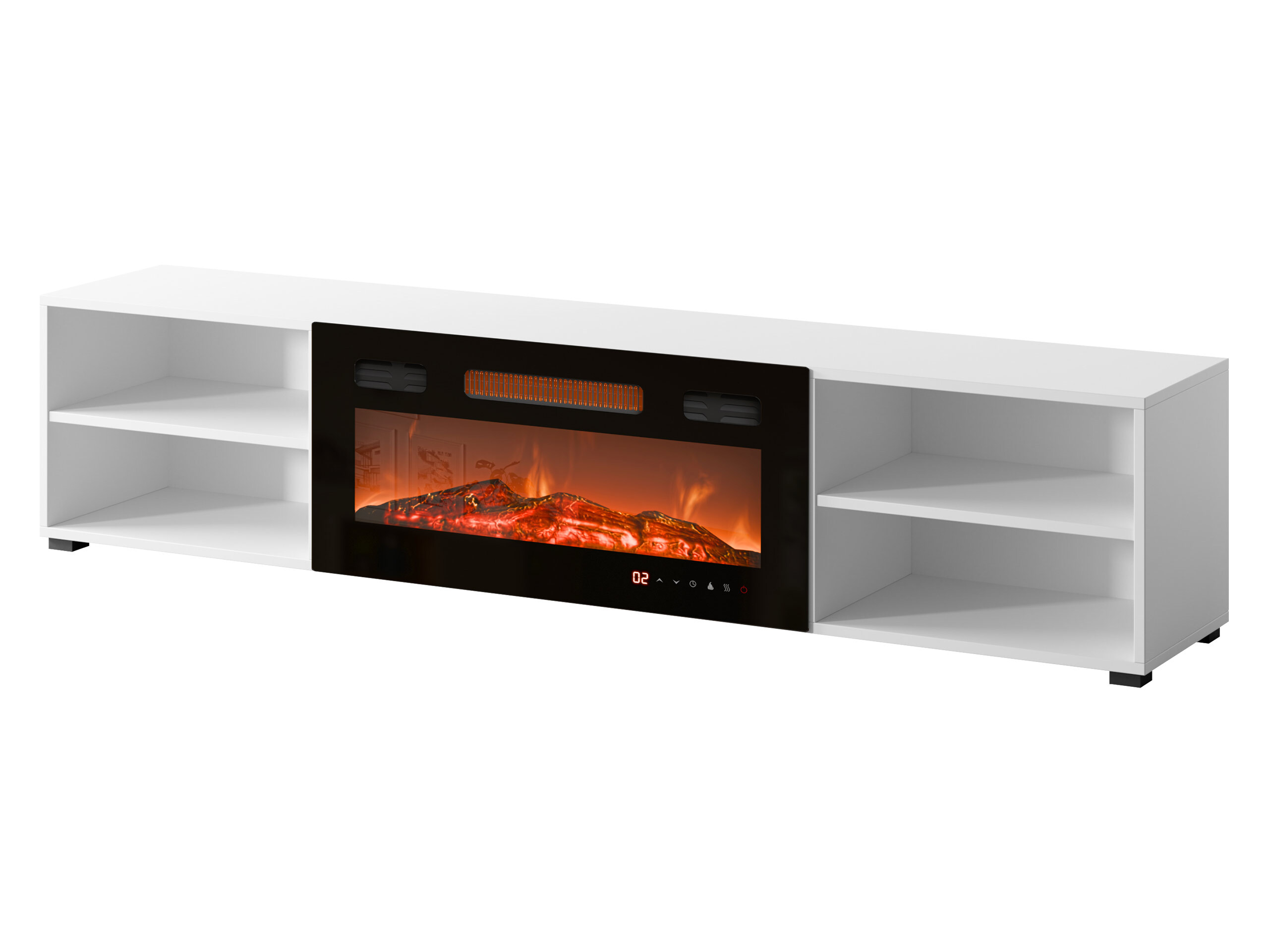 Mueble TV Charlotte 190 (Blanco + Negro)