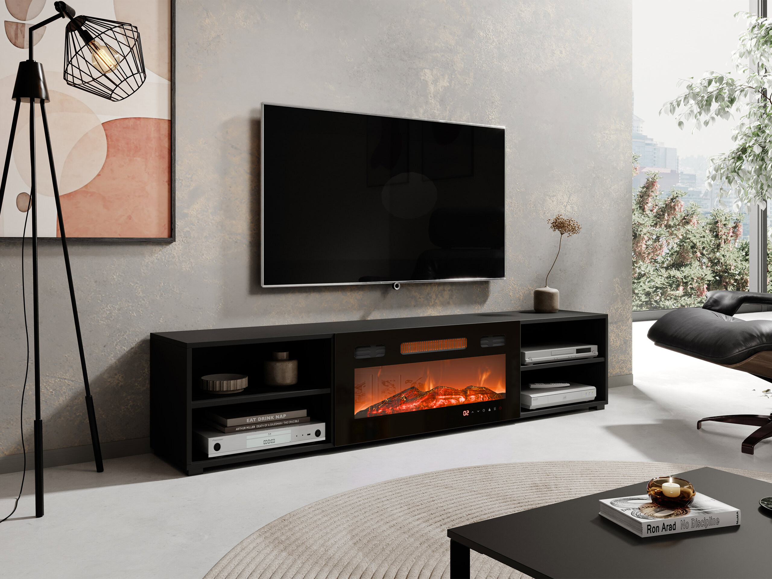 Mueble TV Charlotte 190 (Negro)