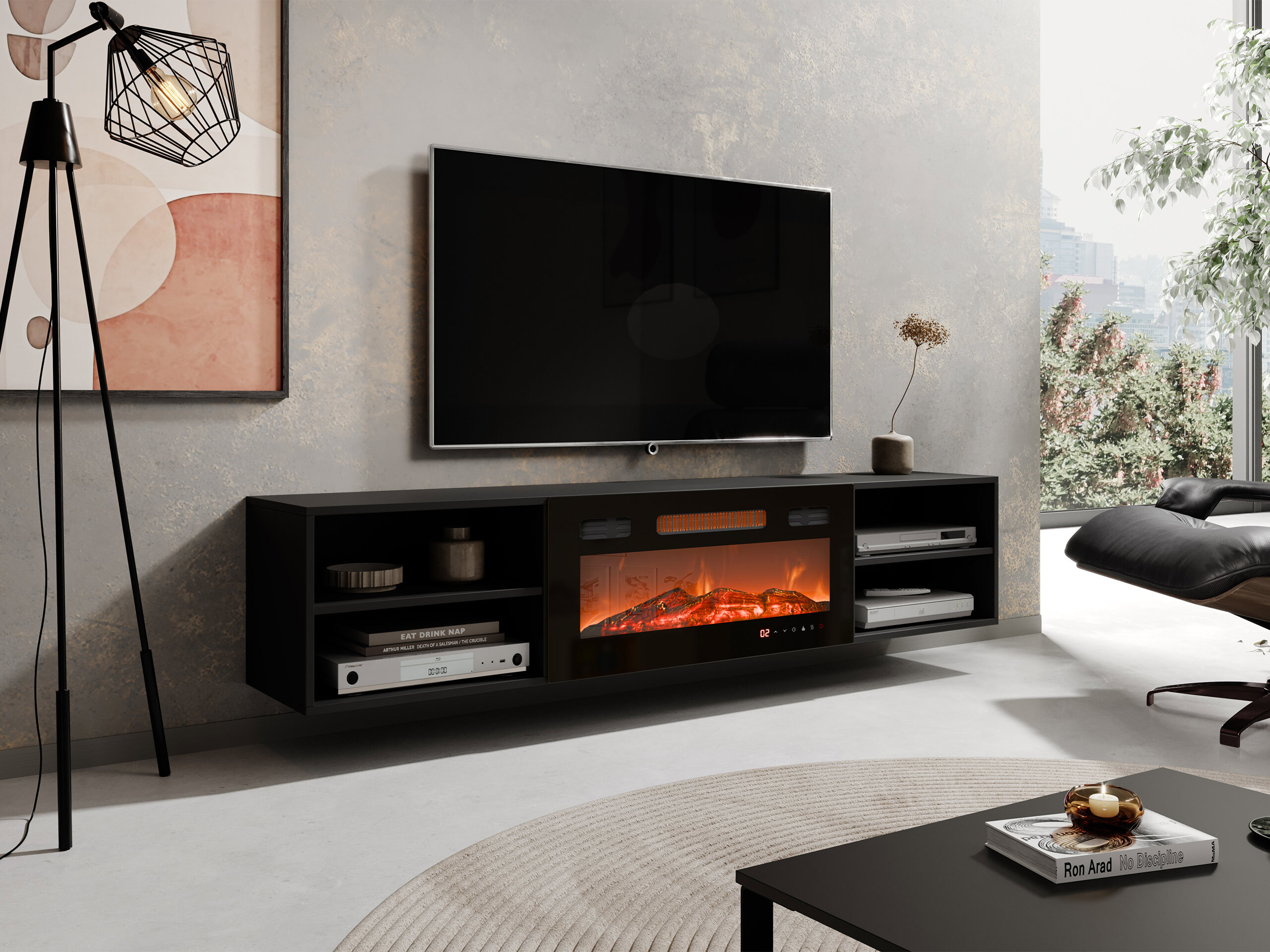 Mueble TV Charlotte 190 (Negro)