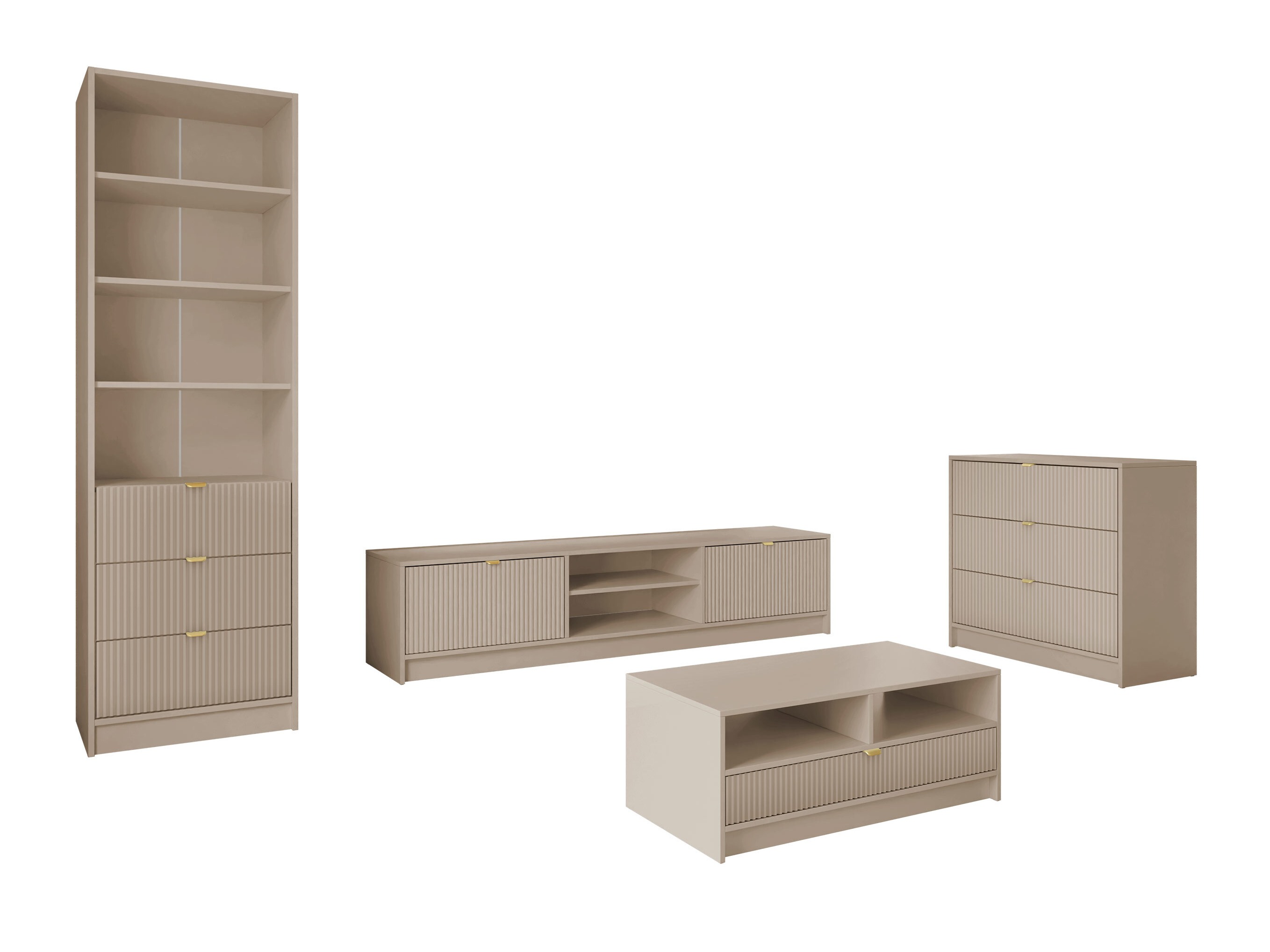 Conjunto de salón Comfivo Papilio VII (Beige)