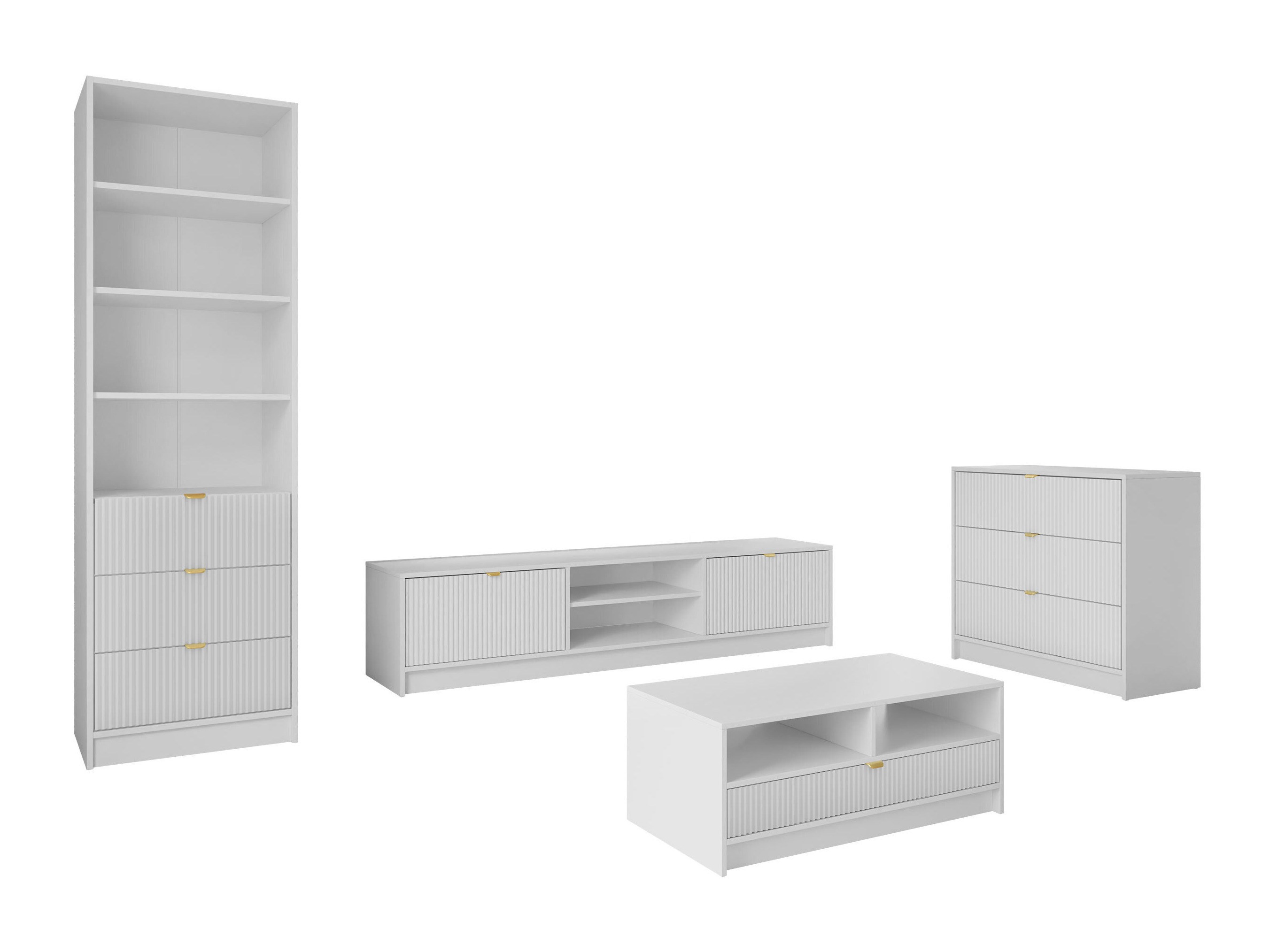 Conjunto de salón Comfivo Papilio VII (Blanco)