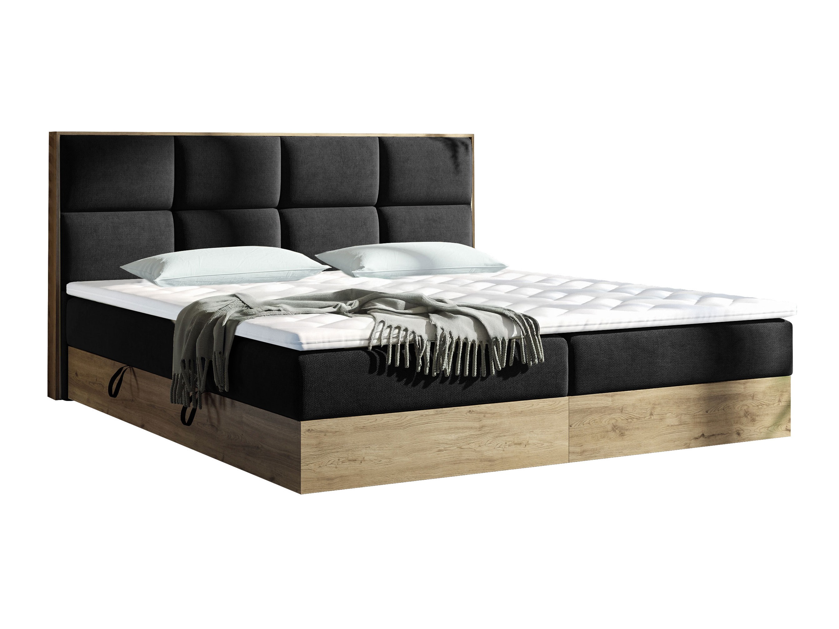 Cama continental ComfiDream Miraena (Roble dorado + Soro 100)