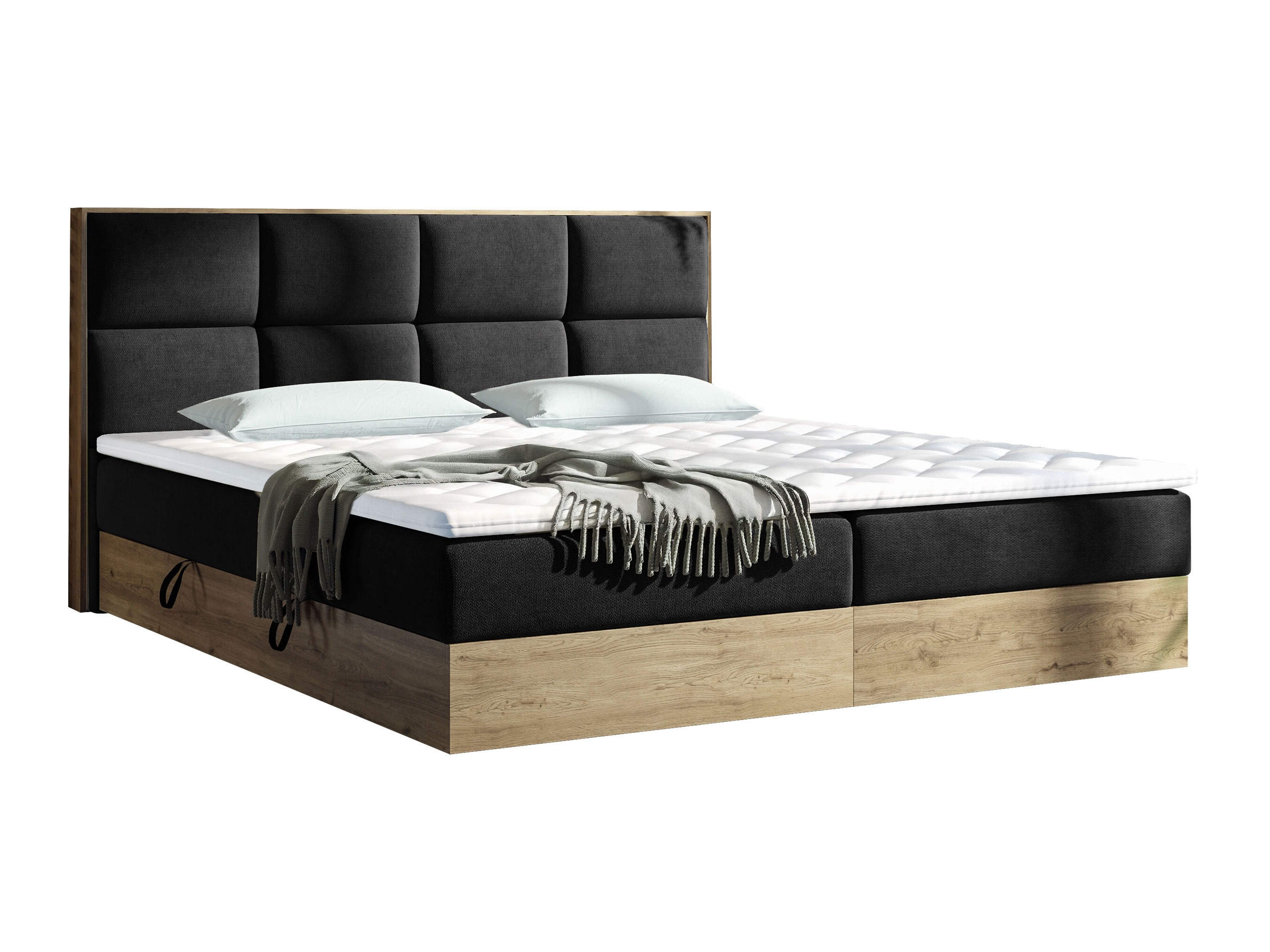 Cama continental ComfiDream Miraena (Roble dorado + Soro 100)