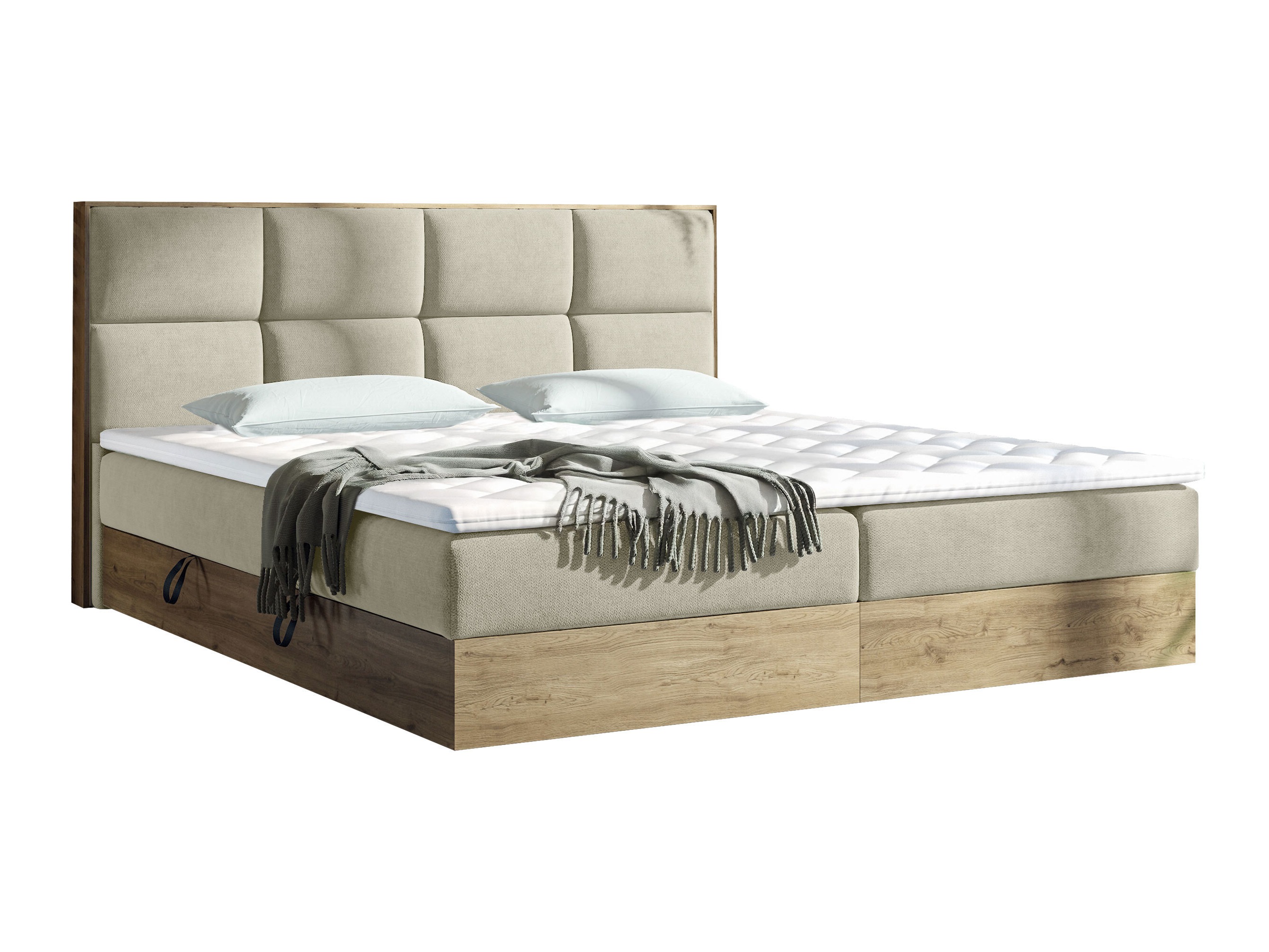 Cama continental ComfiDream Miraena (Roble dorado + Soro 21)
