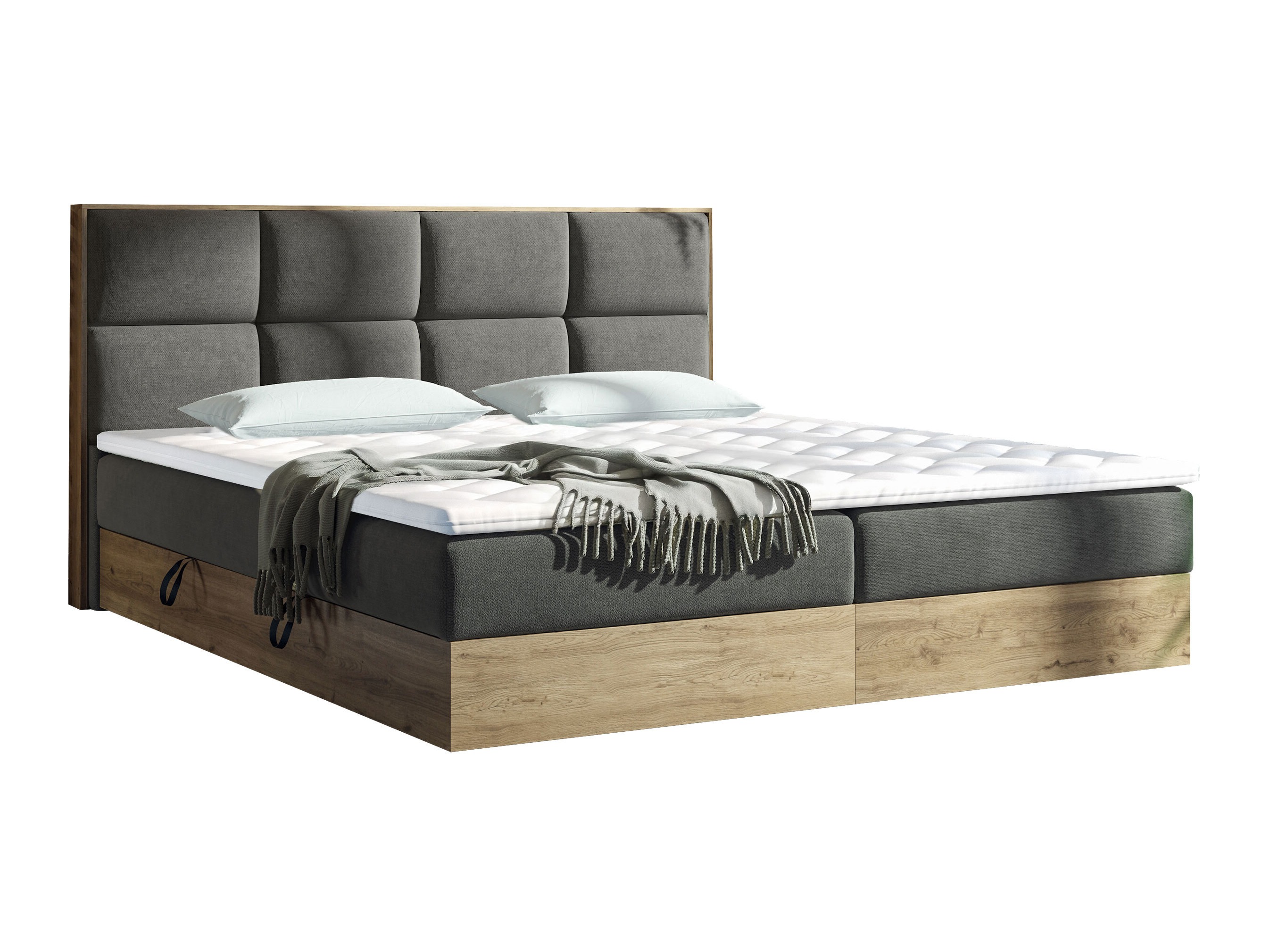 Cama continental ComfiDream Miraena (Roble dorado + Soro 97)
