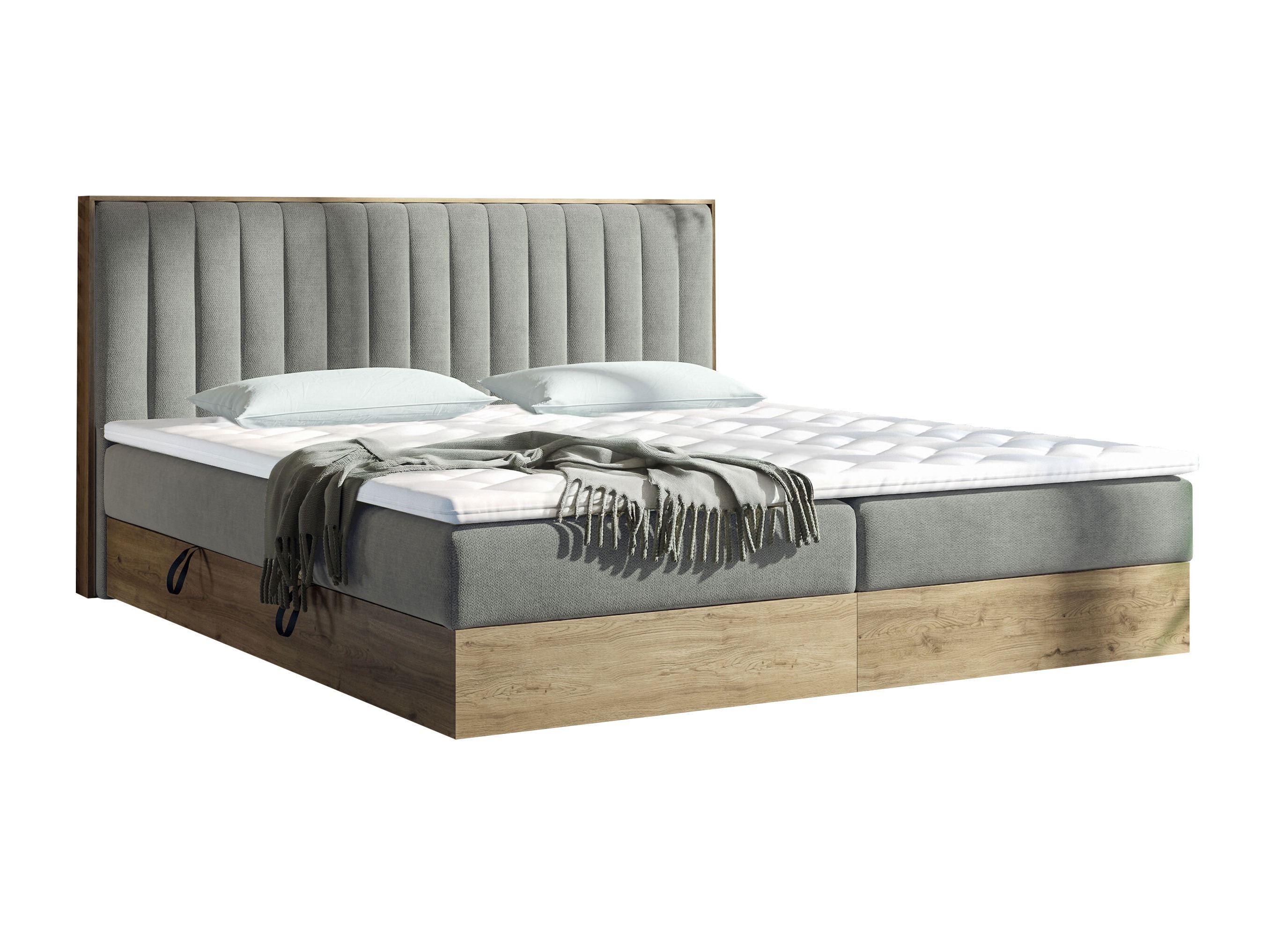 Cama continental ComfiDream Odelra (Roble dorado + Soro 90)