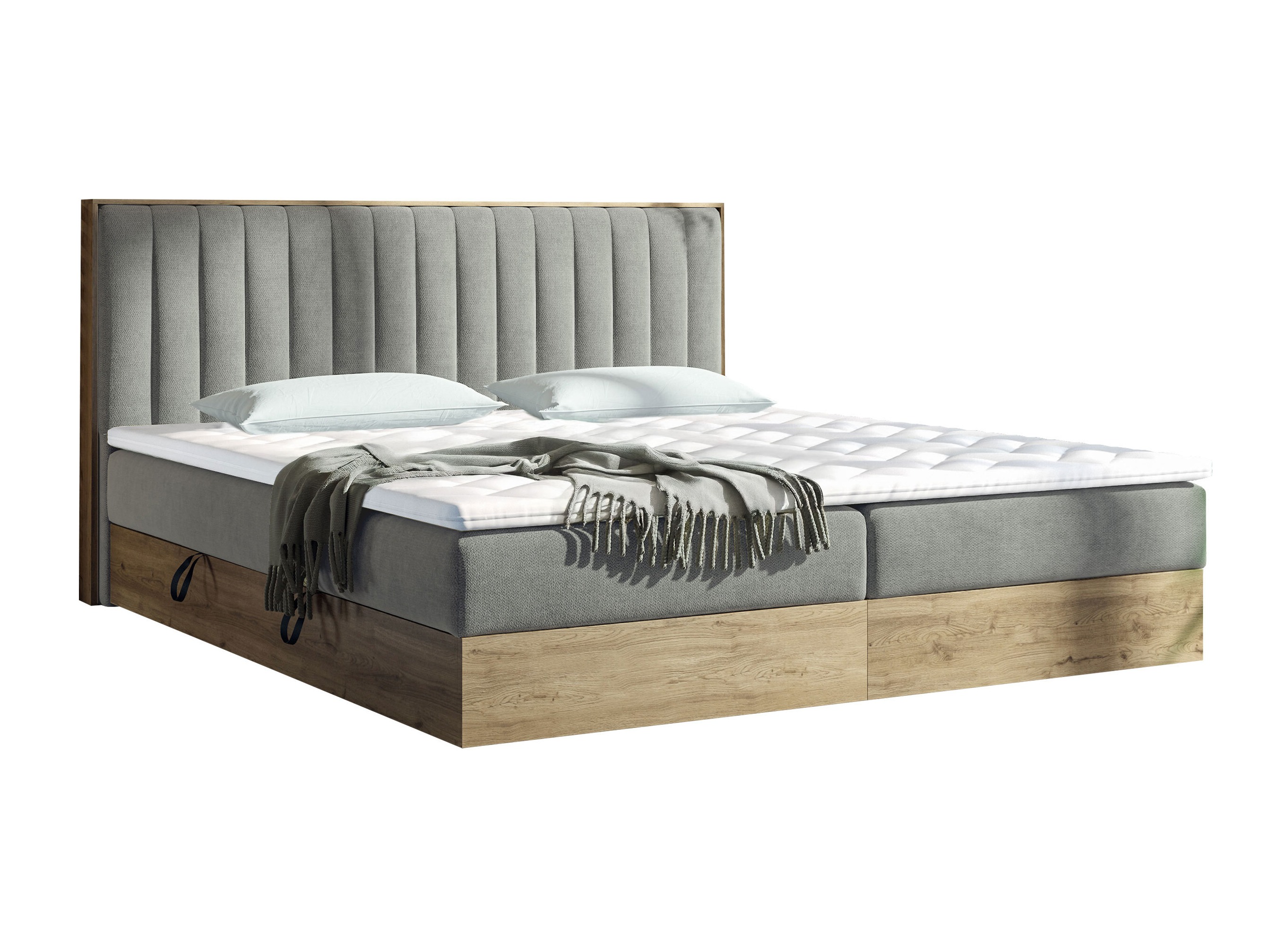 Cama continental ComfiDream Odelra (Roble dorado + Soro 90)
