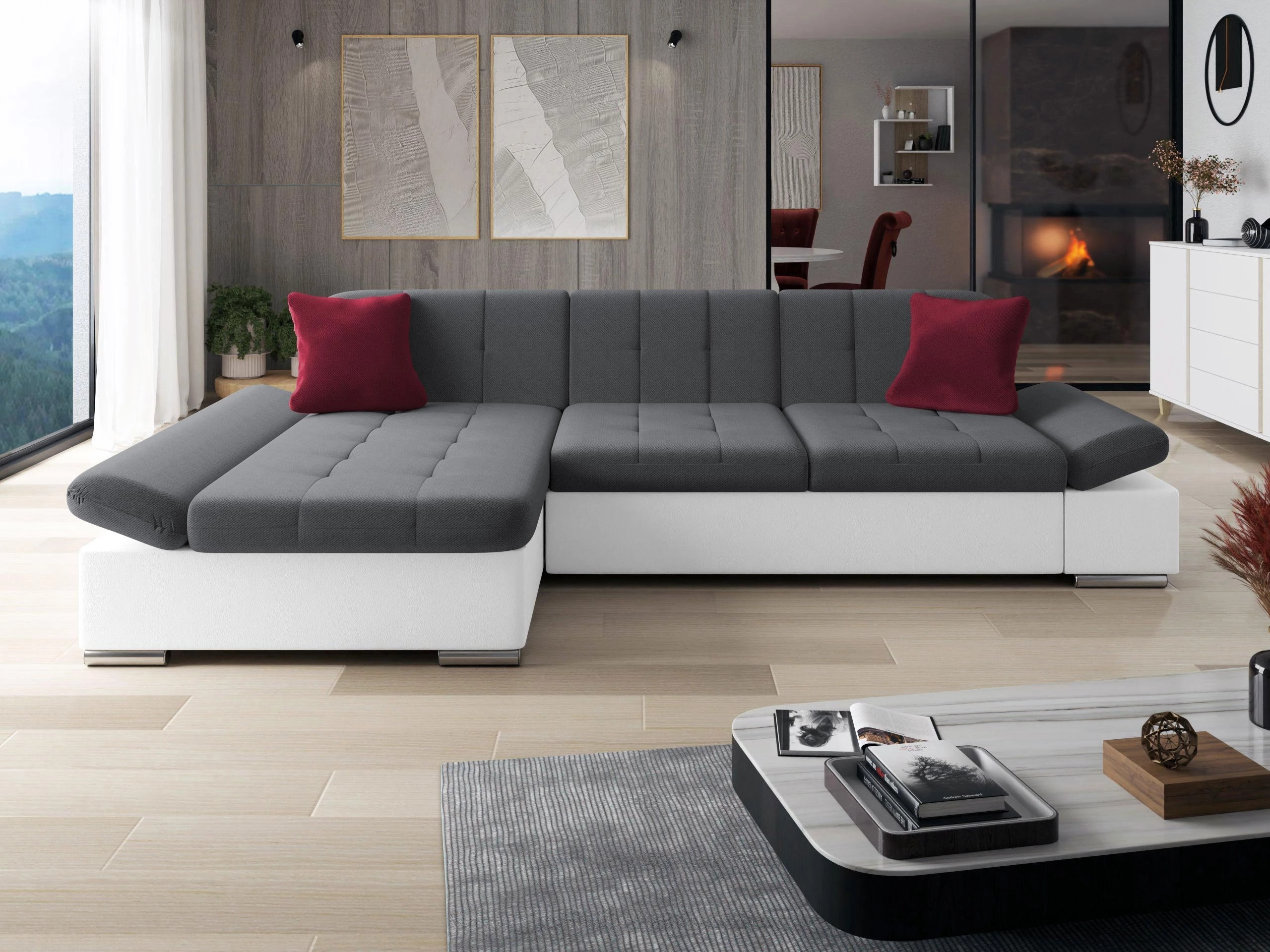Sofá rinconero Comfivo Sanitas I (Soft 017 + Kronos 22 + Kronos 02)