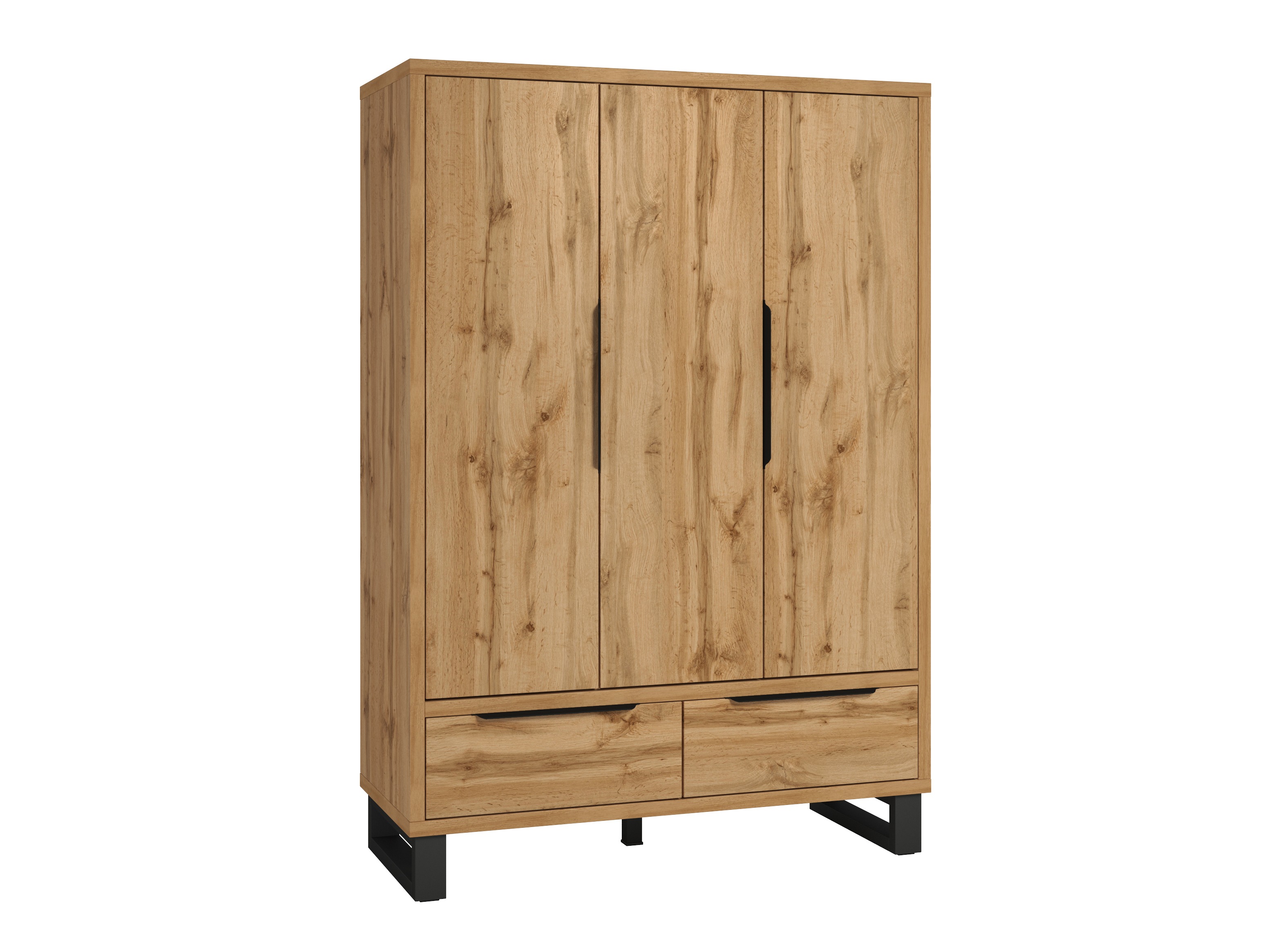Armario Avicavu 121 (Roble wotan + Negro)