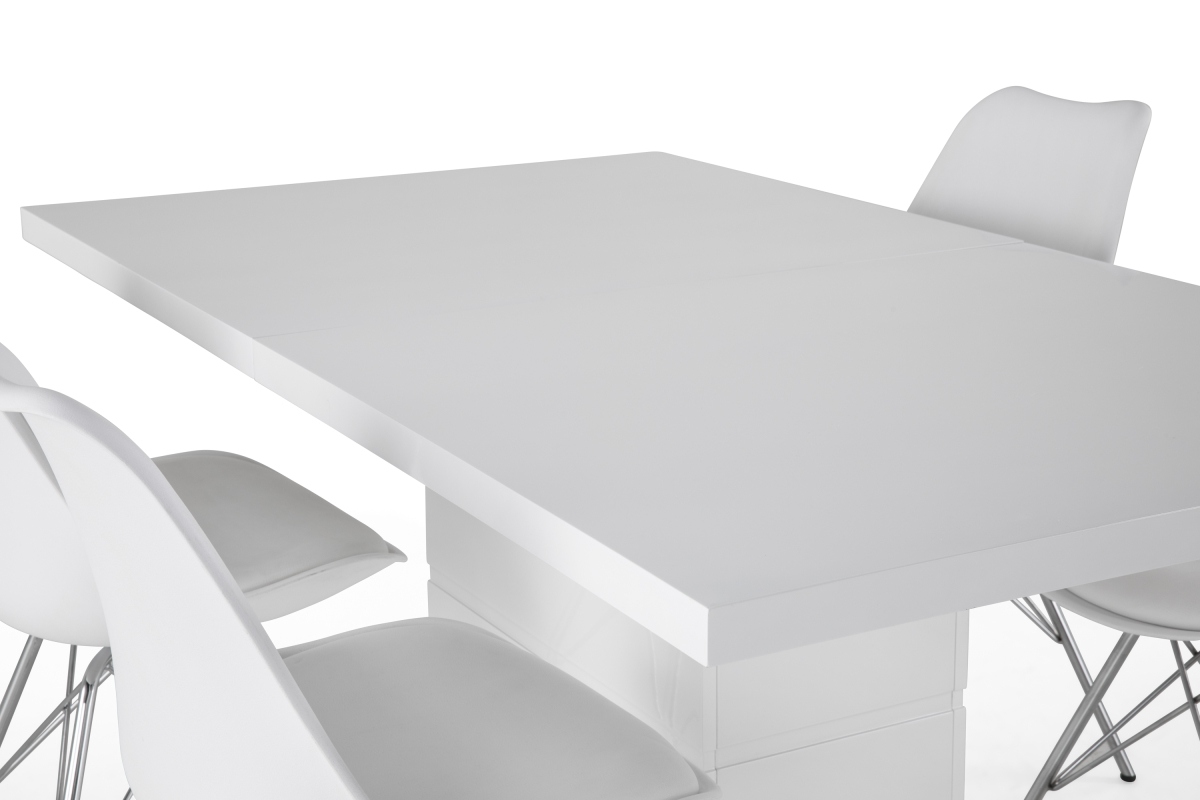 Conjunto de comedor Scandinavian Choice 609 (Blanco + Plata)