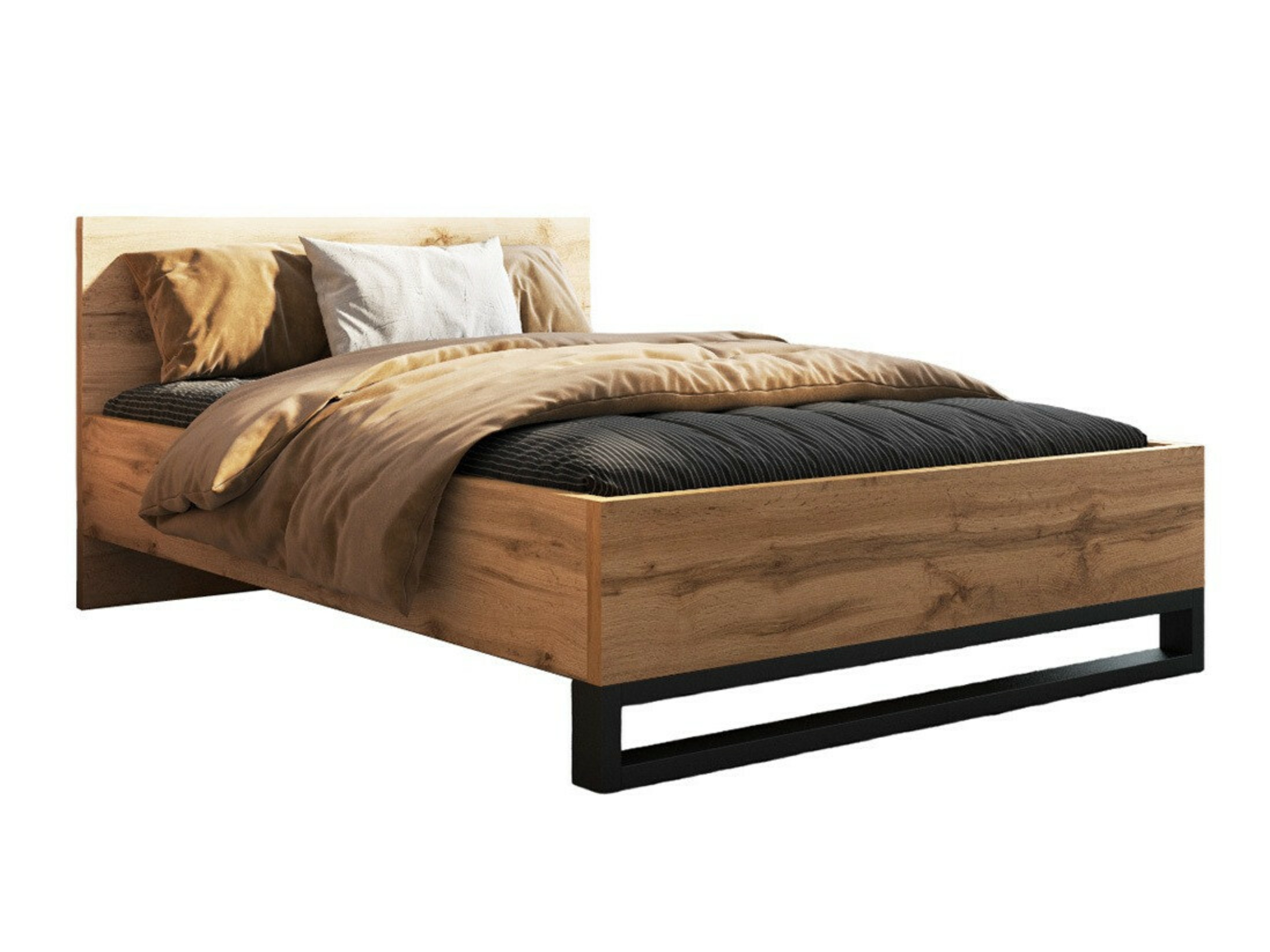 Cama Avicavu 118 (Roble wotan + Negro)