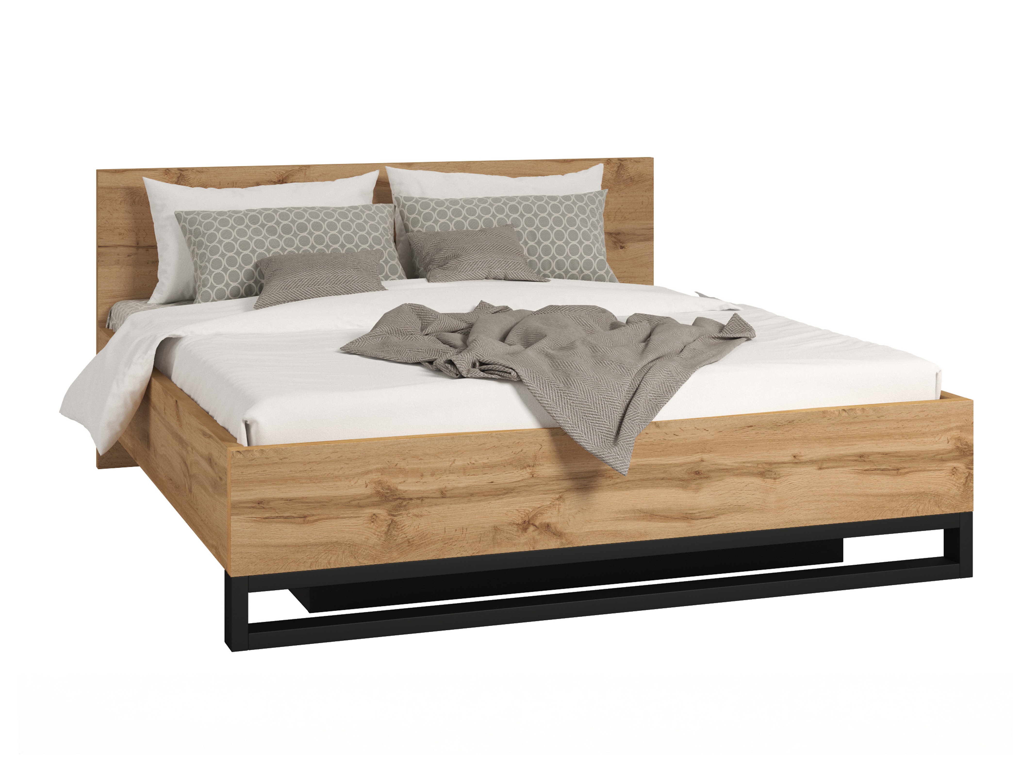 Cama Avicavu 118 (Roble wotan + Negro)