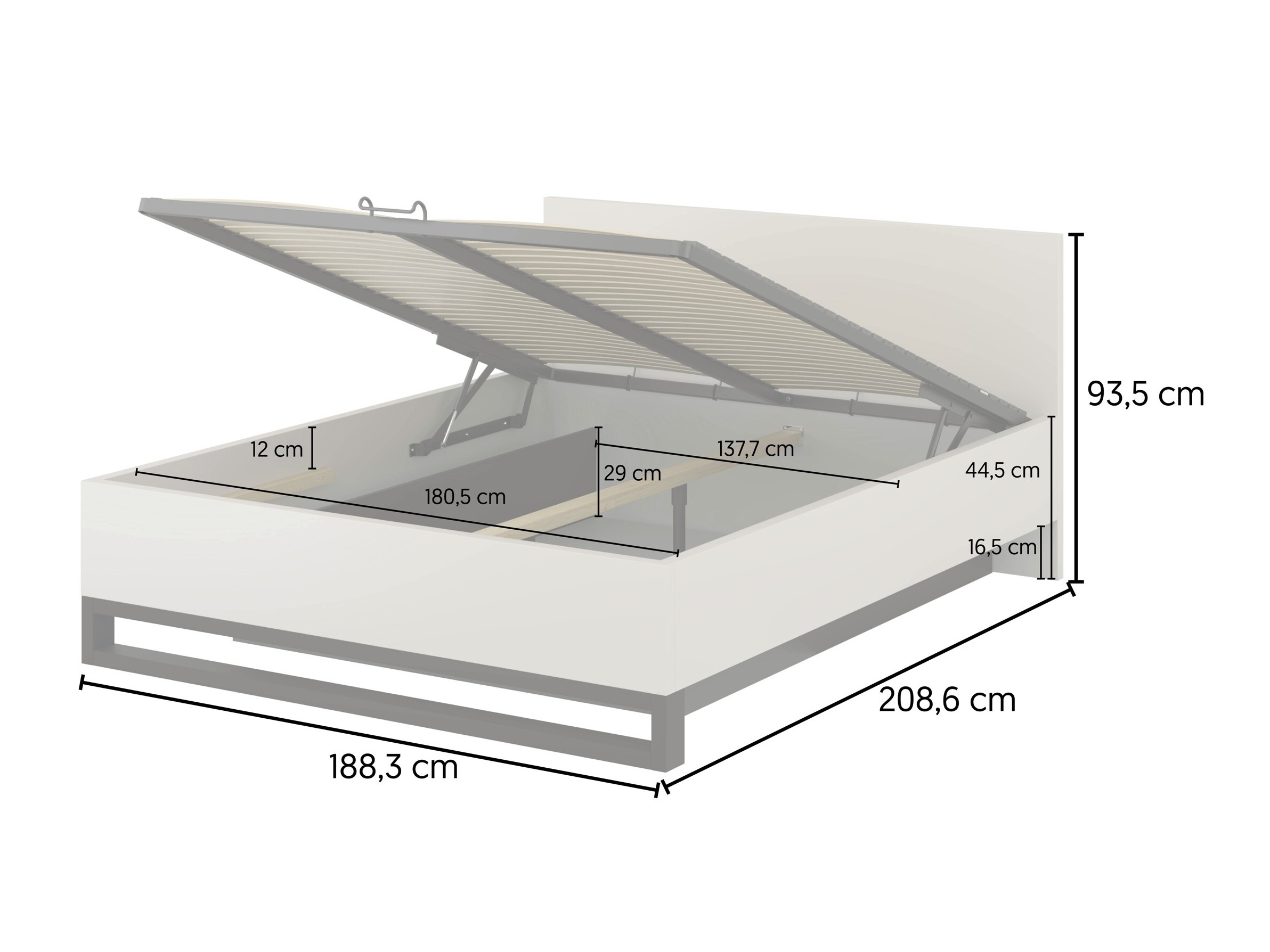 Cama Avicavu 118 (Roble wotan + Negro)