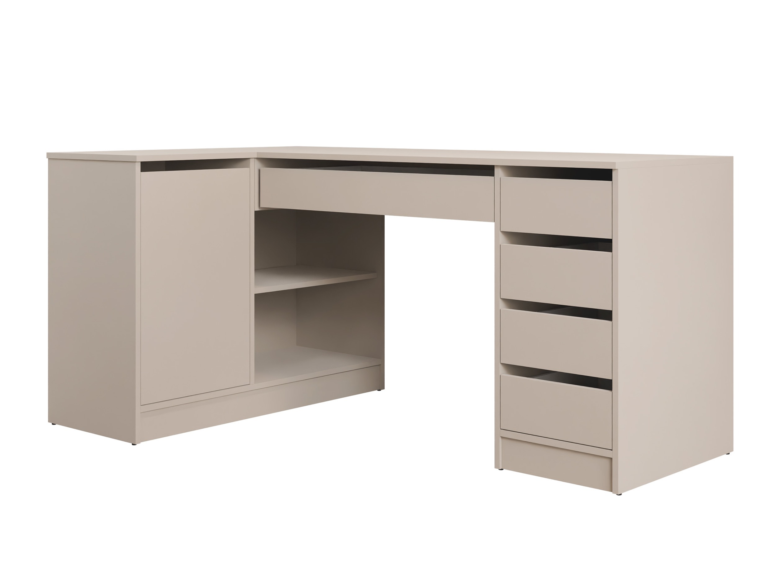 Mesa de ordenador esquinera Comfivo Terros III (Beige)