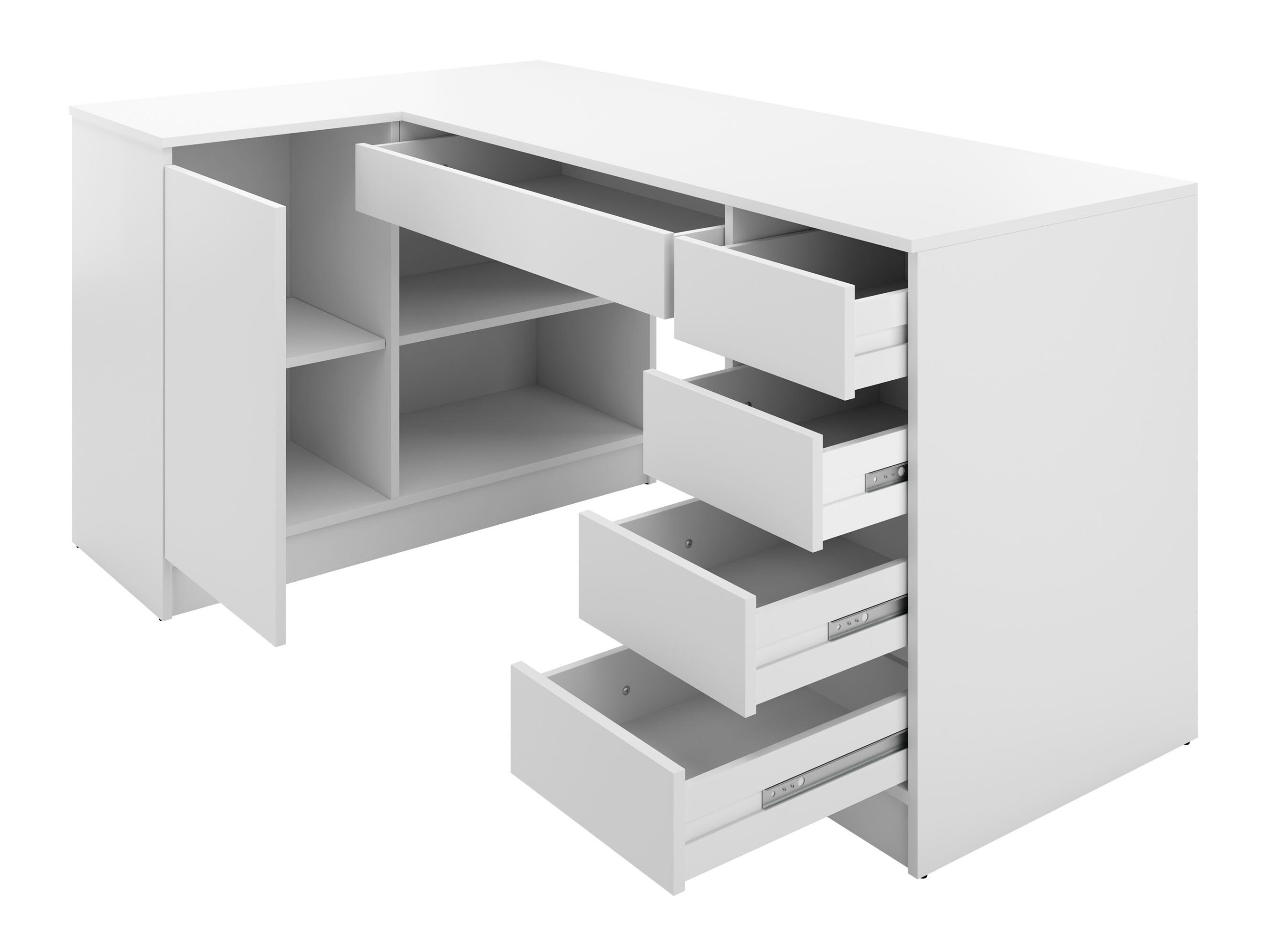 Mesa de ordenador esquinera Comfivo Terros III (Beige)