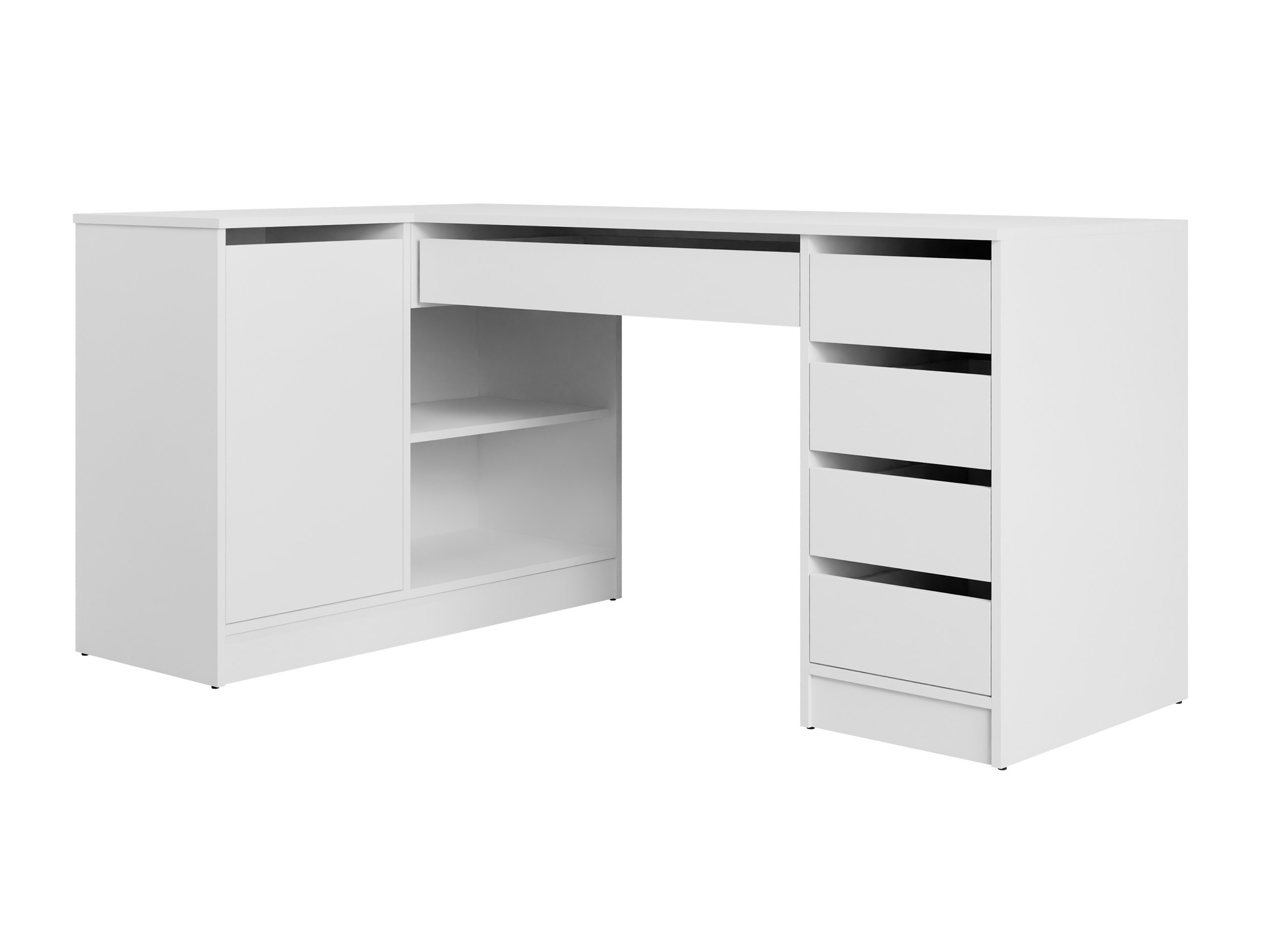 Mesa de ordenador esquinera Comfivo Terros III (Blanco)