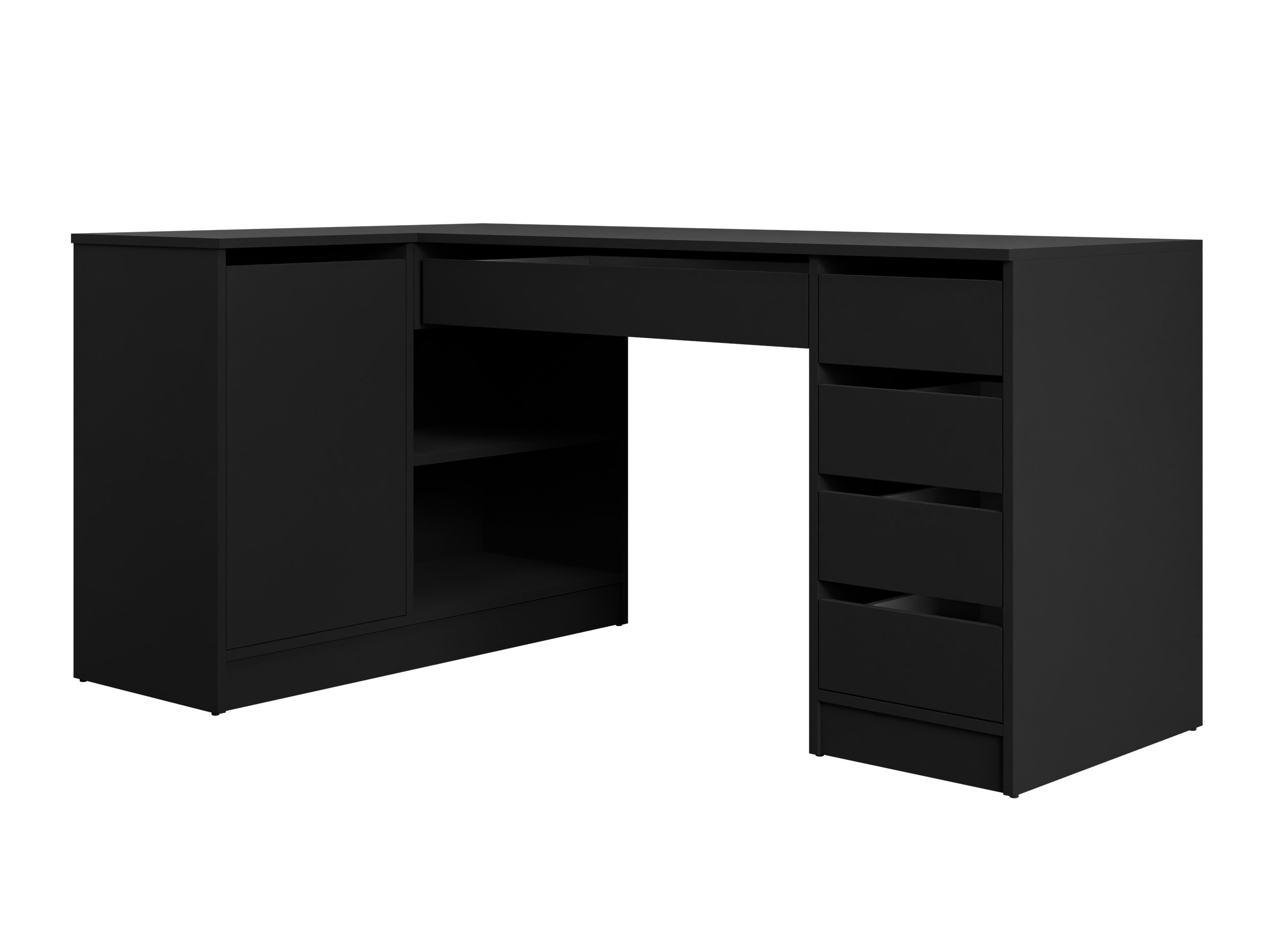 Mesa de ordenador esquinera Comfivo Terros III (Negro)