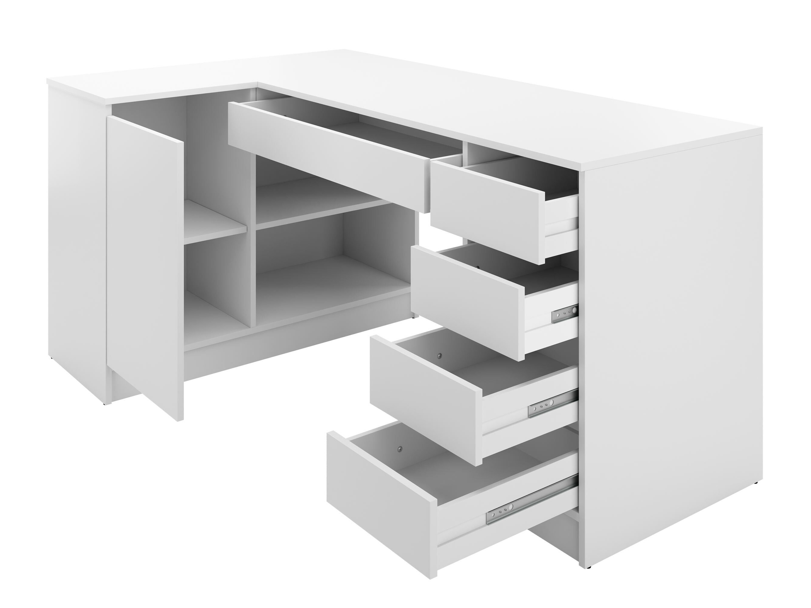 Mesa de ordenador esquinera Comfivo Terros III (Negro)