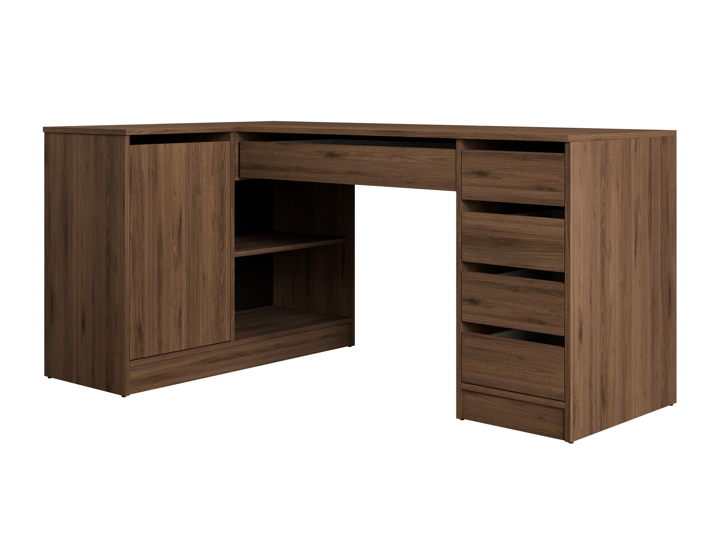 Mesa de ordenador esquinera Comfivo Terros III (Nogal)