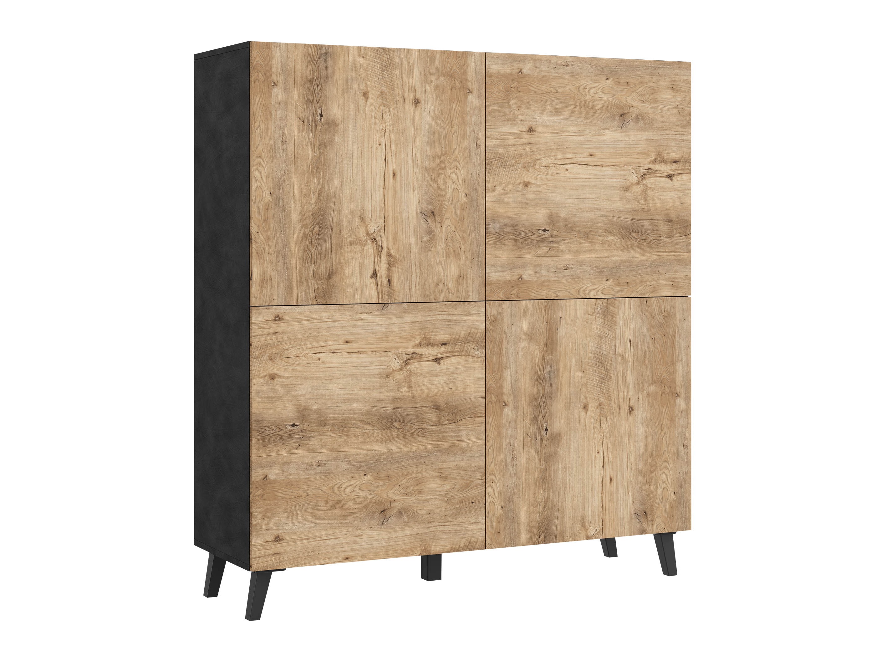 Aparador Levtive 100 (Madera gris + Castaña)