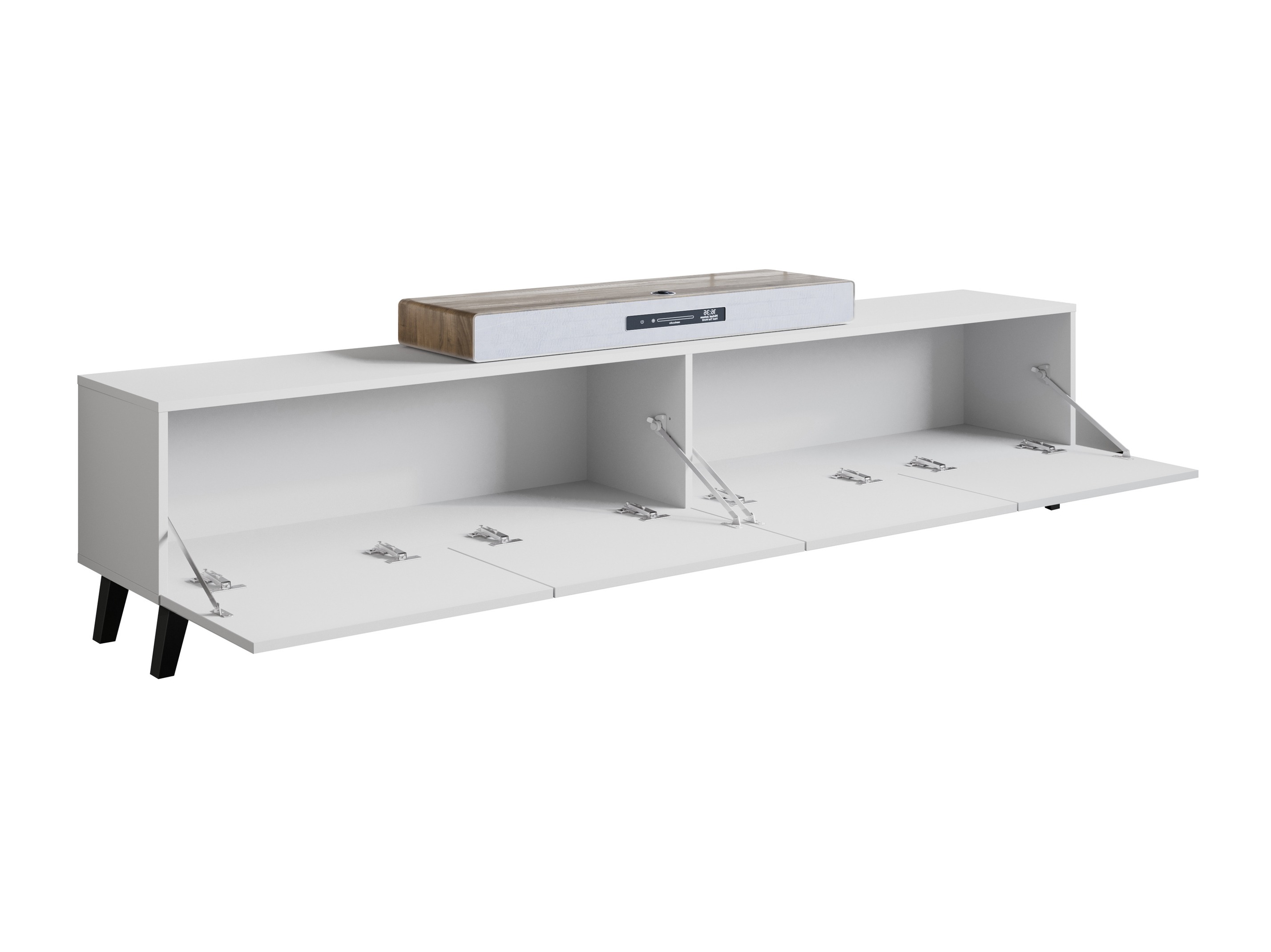 Mueble TV Levtive 101 (Madera gris + Castaña)