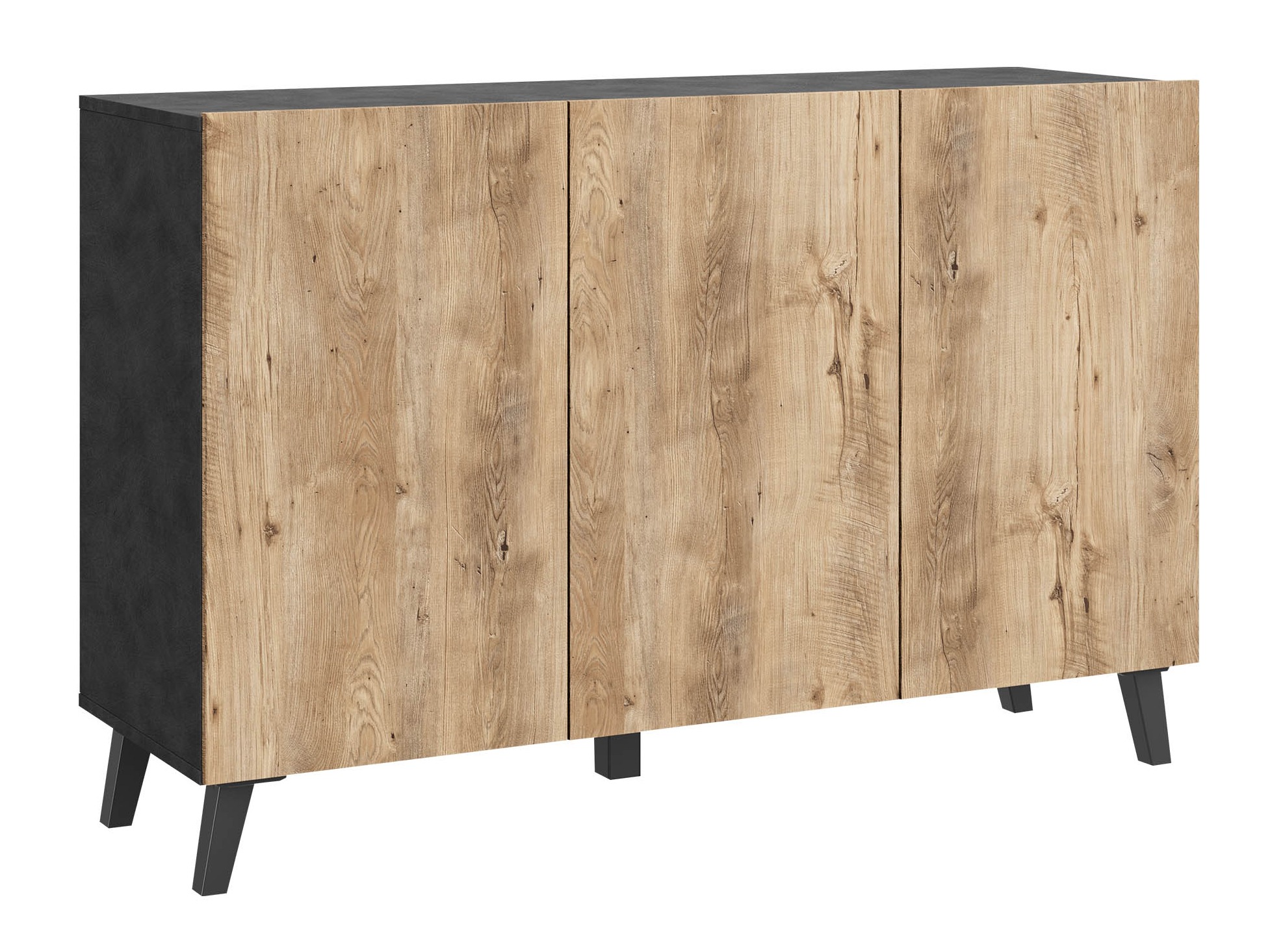 Aparador Levtive 102 (Madera gris + Castaña)