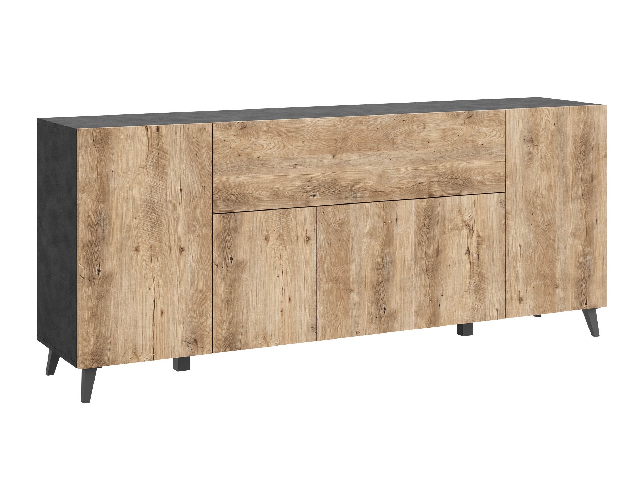 Aparador Levtive 103 (Madera gris + Castaña)