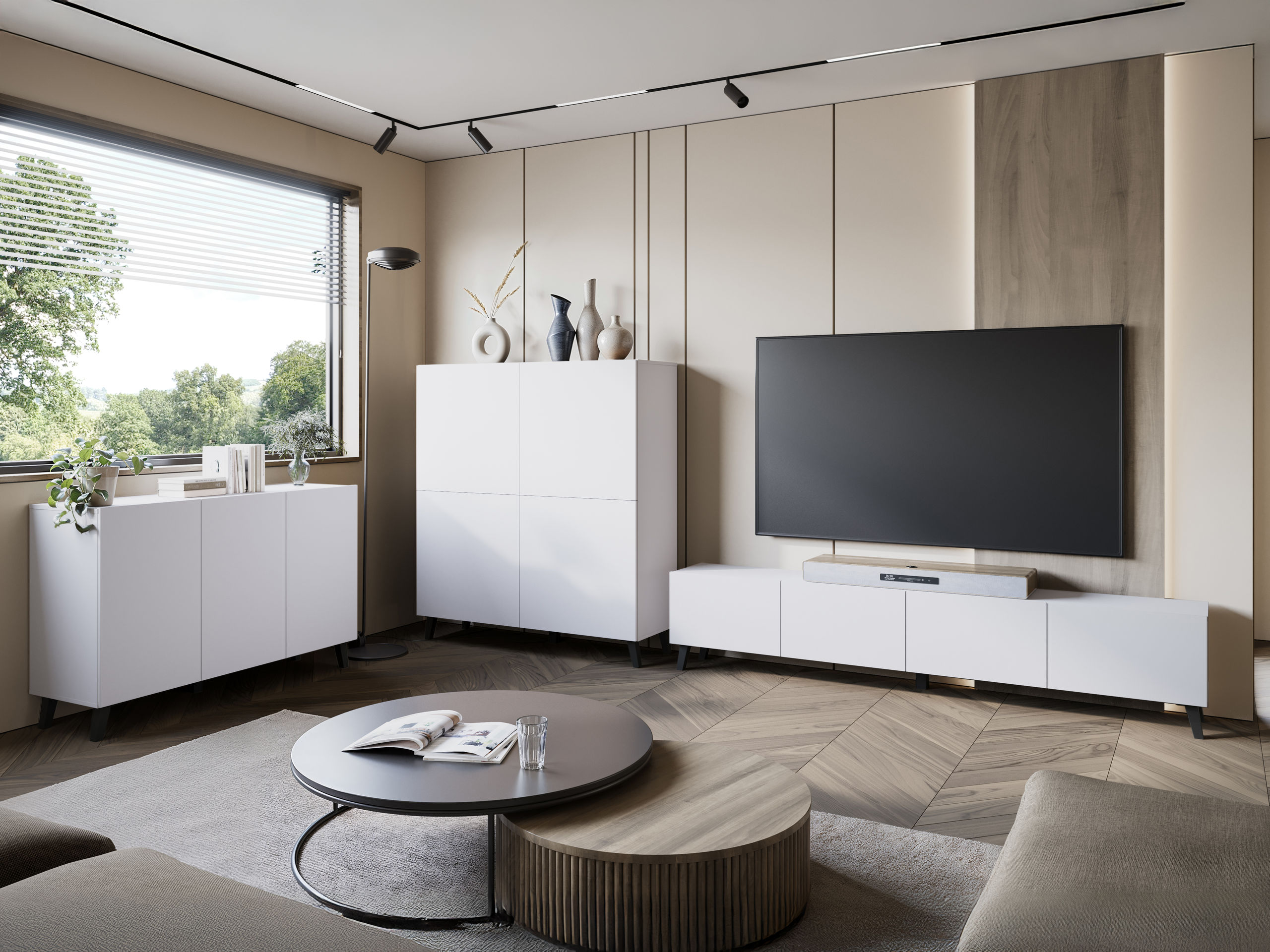 Conjunto de salón Levtive 105 (Blanco)