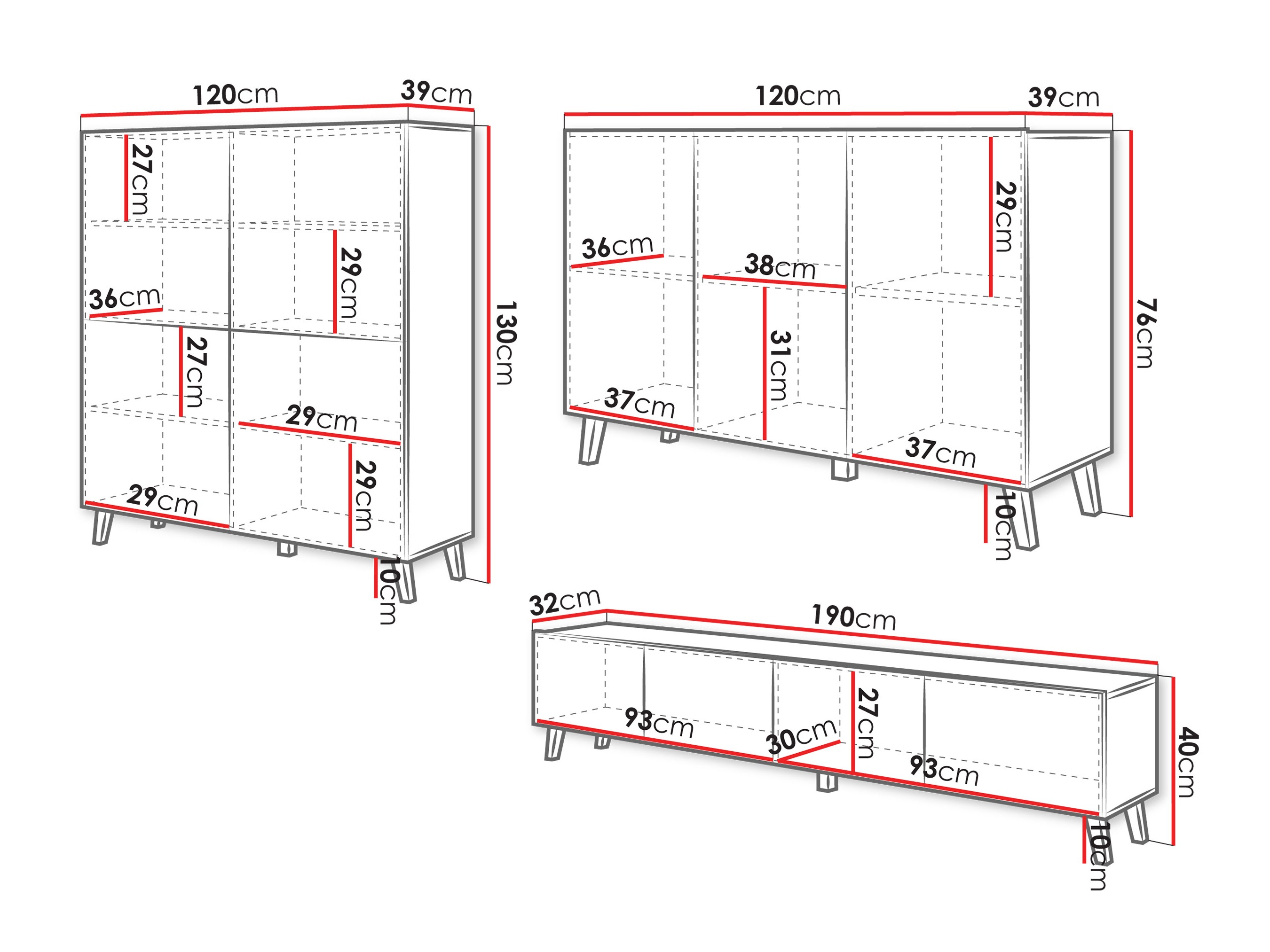 Conjunto de salón Levtive 105 (Blanco)